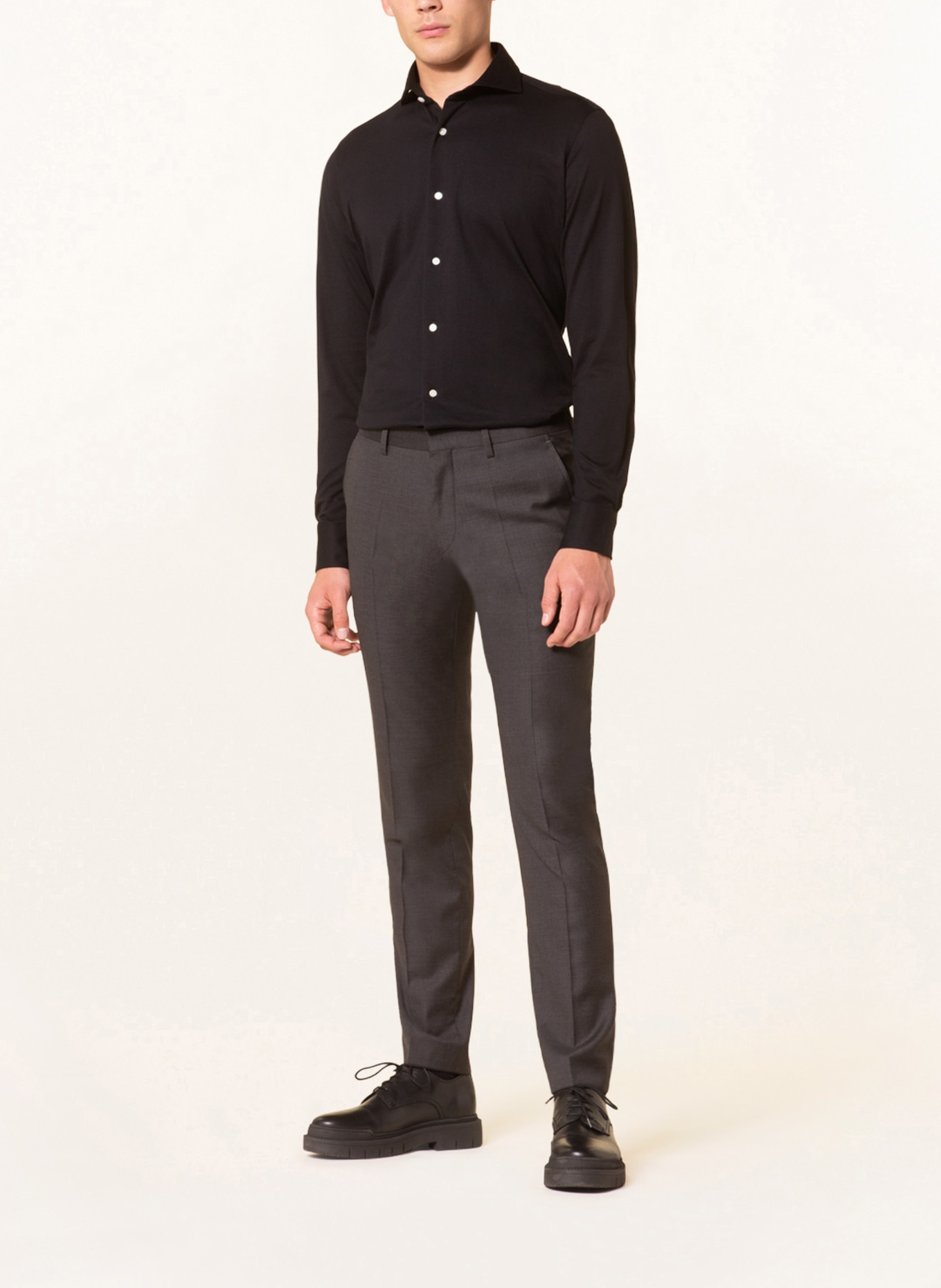 PAUL Jersey shirt slim fit , Color: BLACK (Image 2)