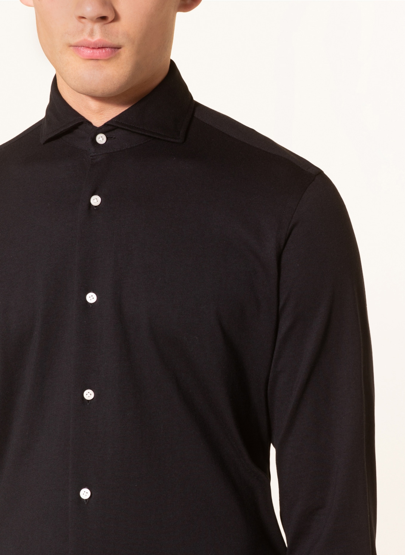 PAUL Jersey shirt slim fit , Color: BLACK (Image 4)