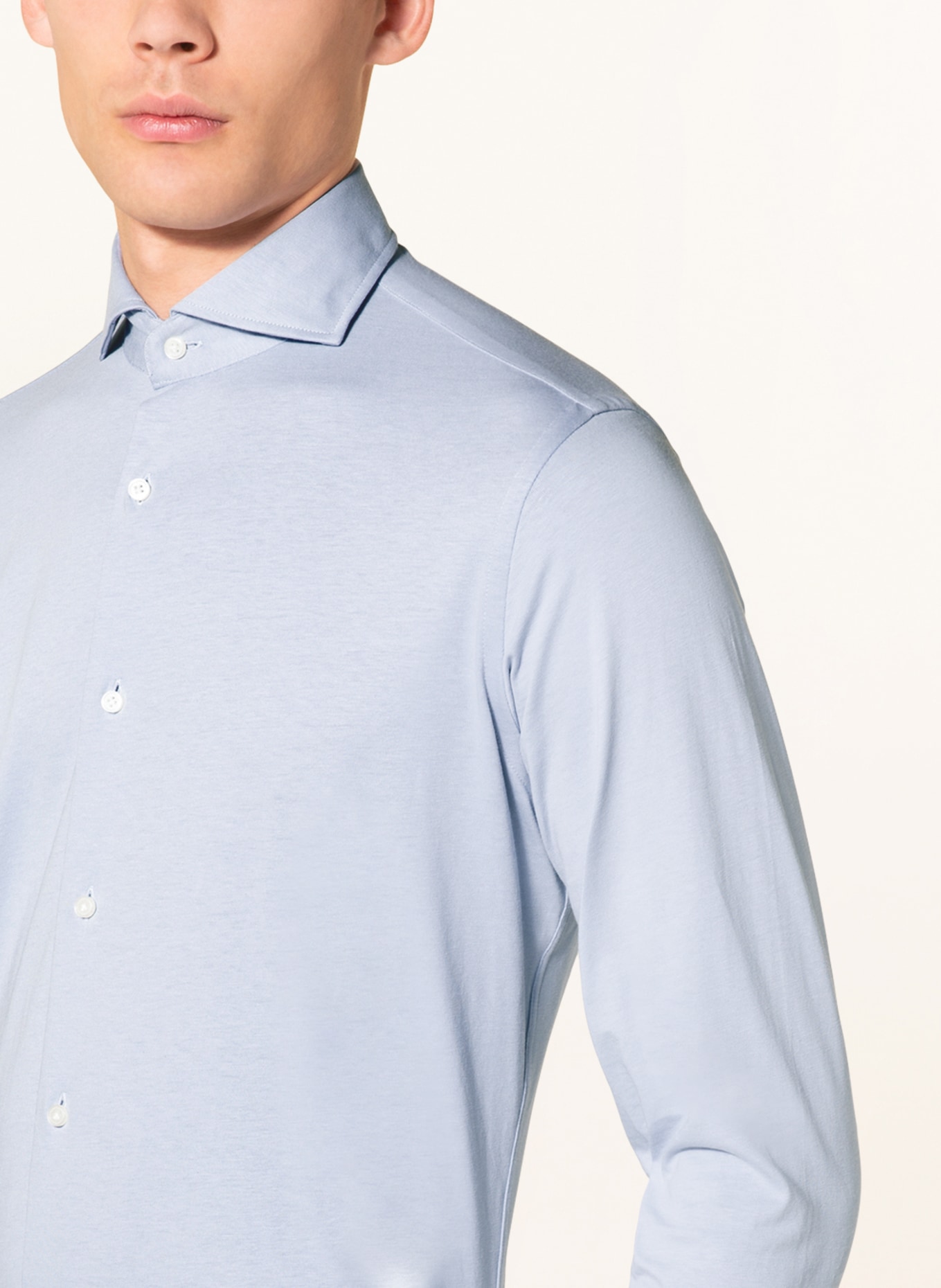 PAUL Jersey shirt slim fit , Color: LIGHT BLUE (Image 4)