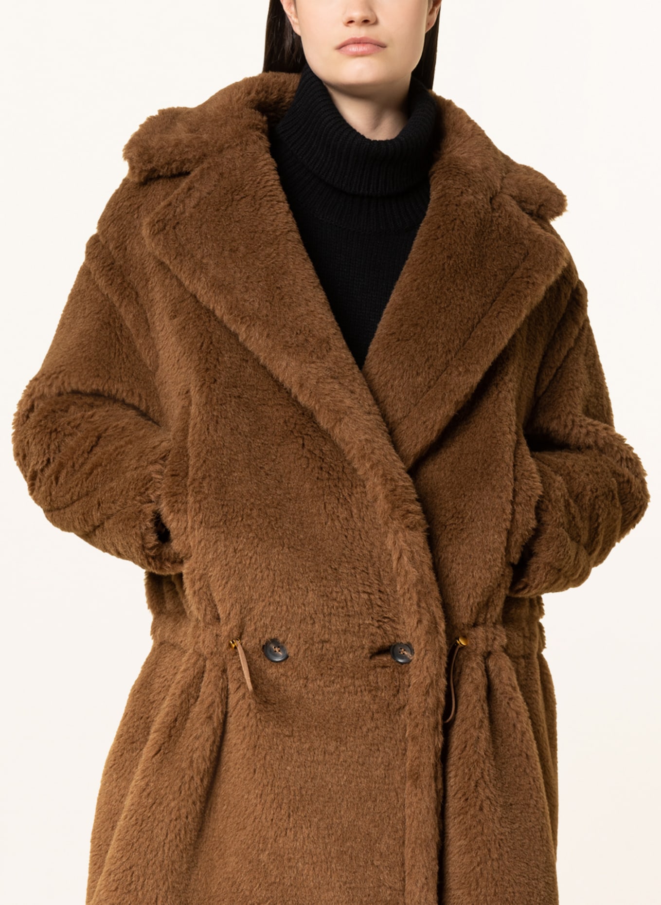 Max Mara Plyšový kabát s alpakou , Barva: KOŇAKOVÁ (Obrázek 4)
