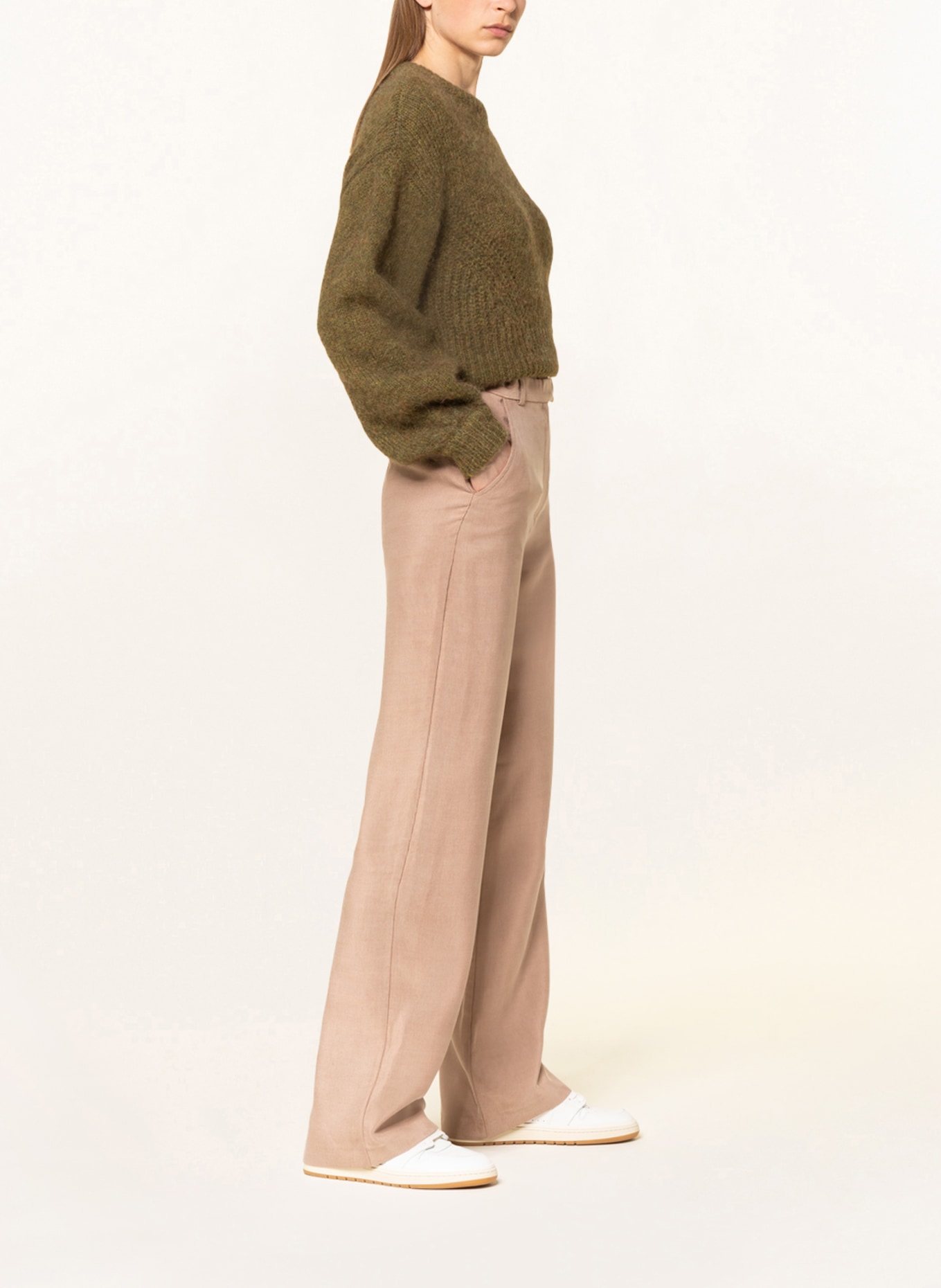LOVJOI Corduroy trousers JEANNI, Color: BEIGE (Image 4)