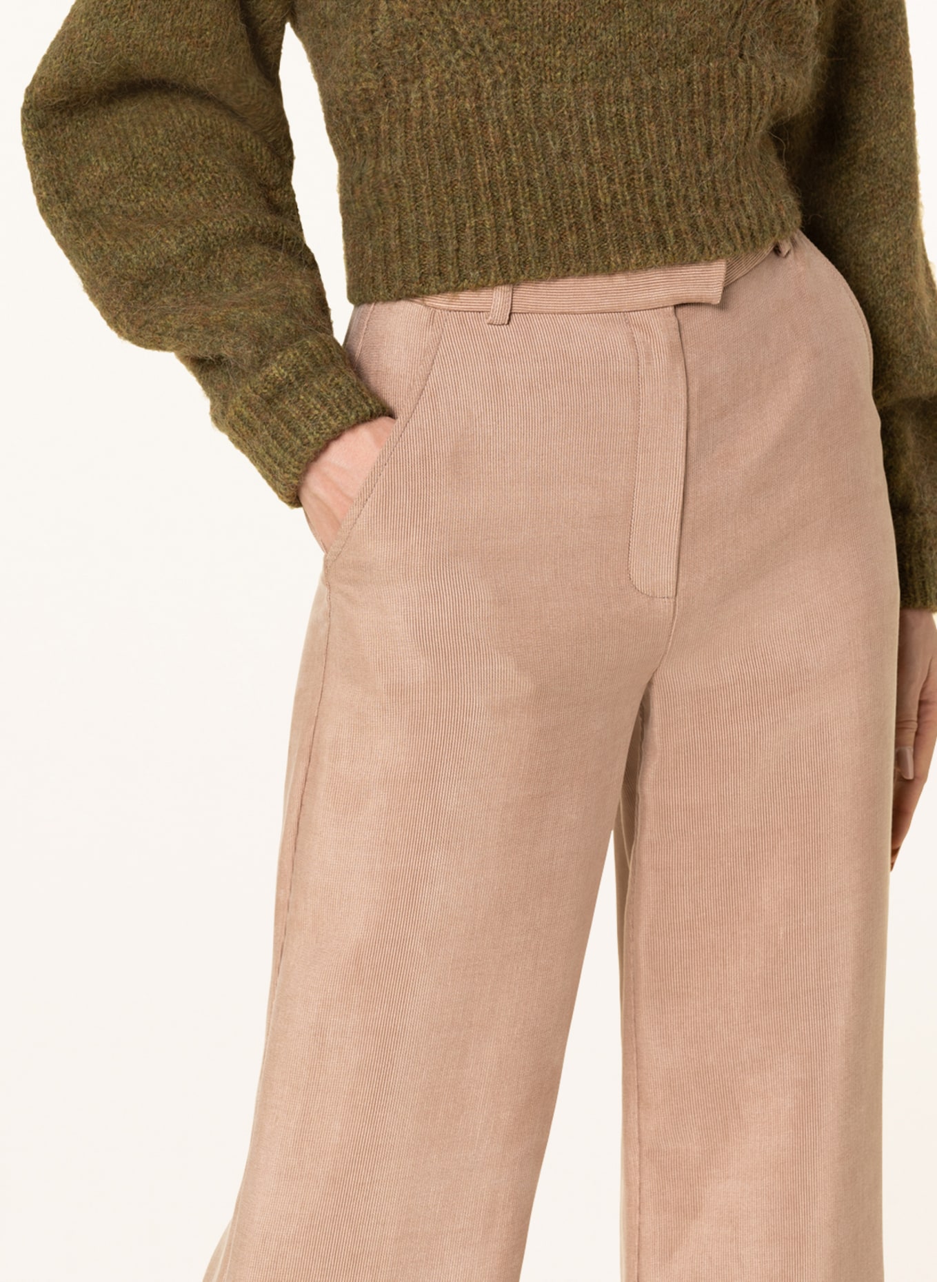 LOVJOI Spodnie sztruksowe JEANNI, Kolor: BEŻOWY (Obrazek 5)