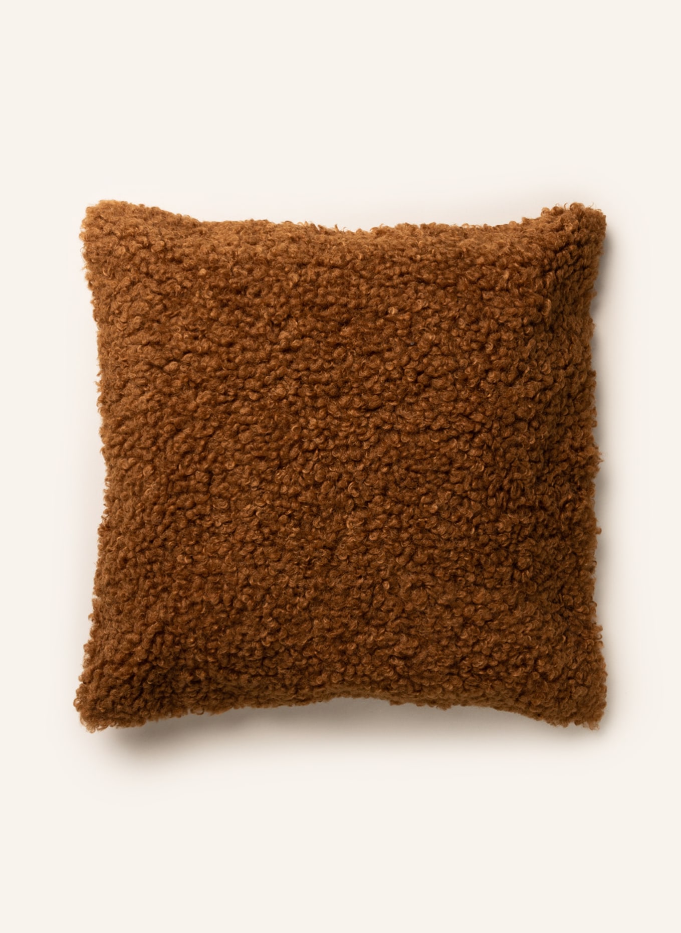 EB HOME Faux fur decorative cushion cover, Color: COGNAC (Image 1)