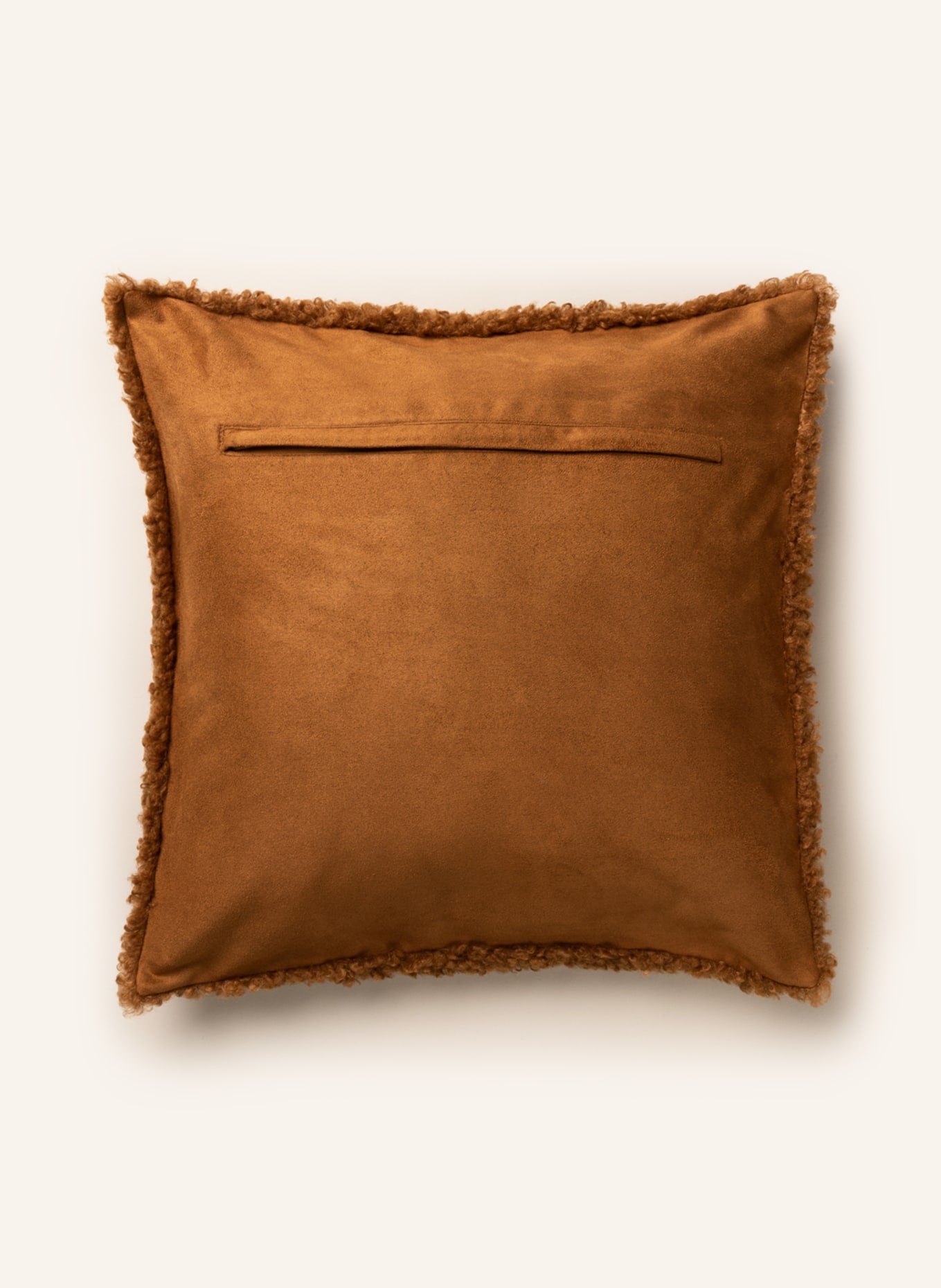 EB HOME Dekoracyjna poduszka ze sztucznym futrem, Kolor: KONIAKOWY (Obrazek 2)
