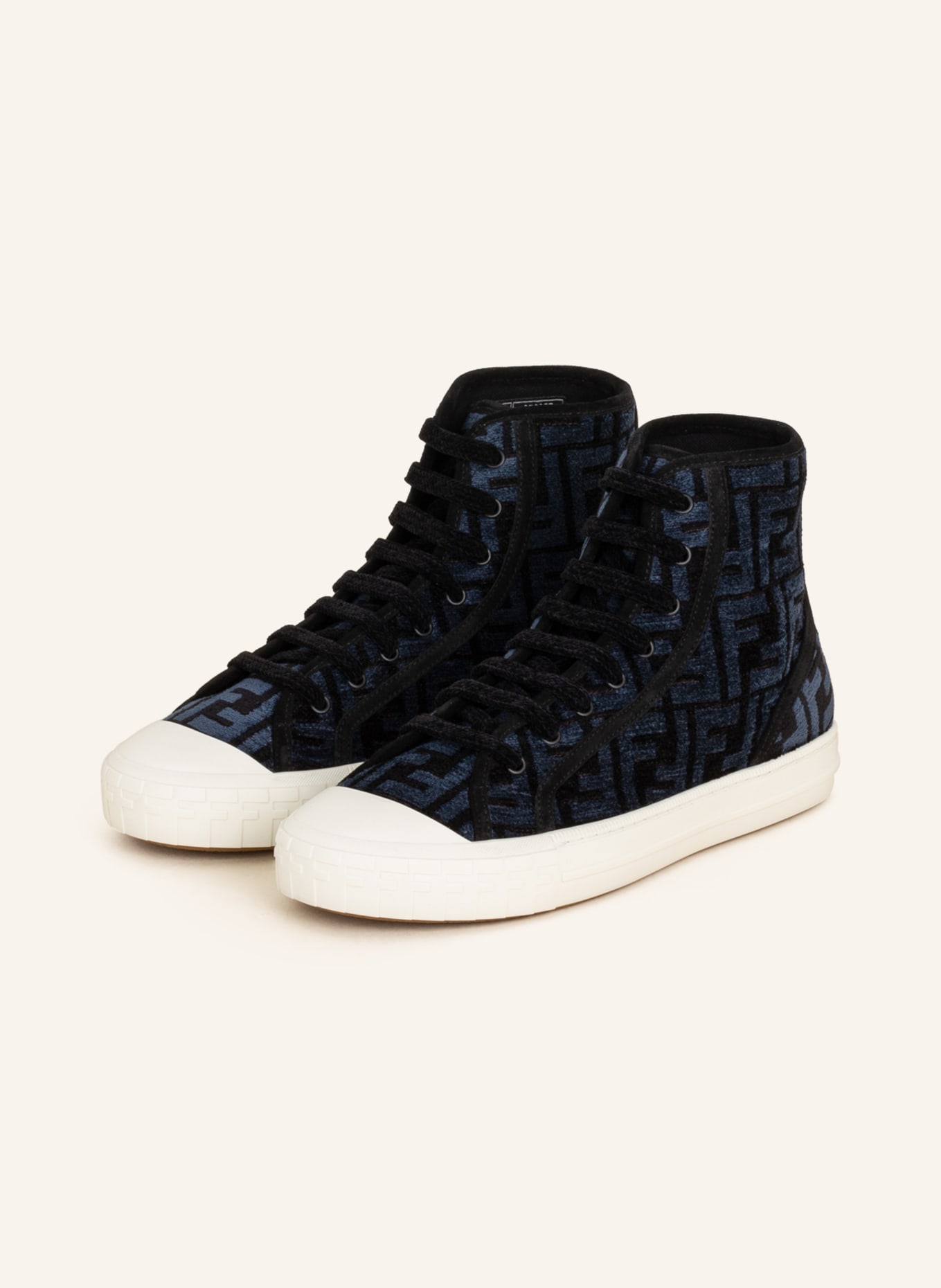 FENDI High-top sneakers, Color: BLACK/ BLUE (Image 1)