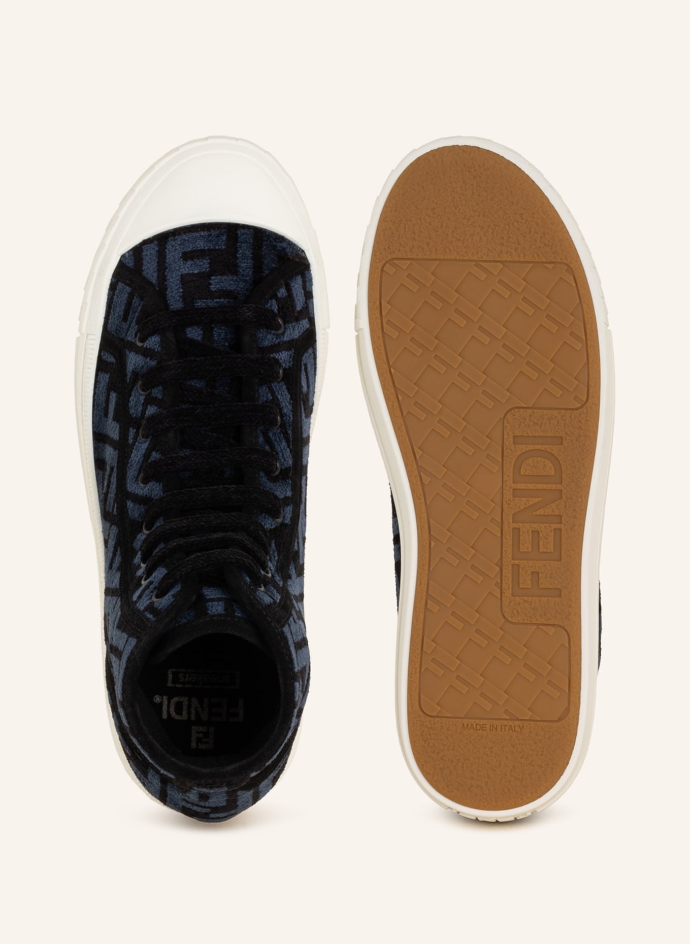 FENDI High-top sneakers, Color: BLACK/ BLUE (Image 5)