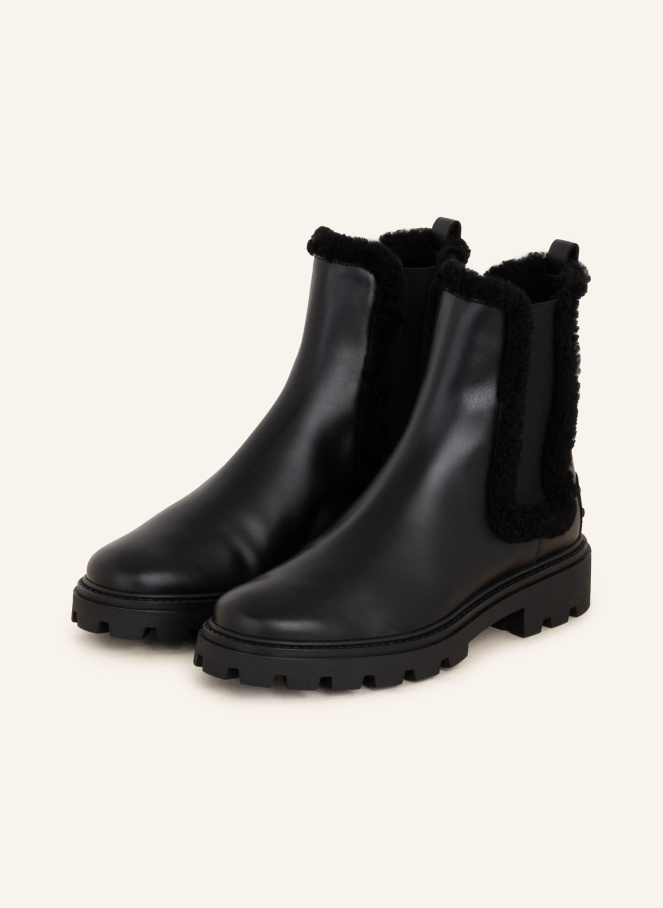 TOD'S  boots GOMMA, Color: BLACK (Image 1)