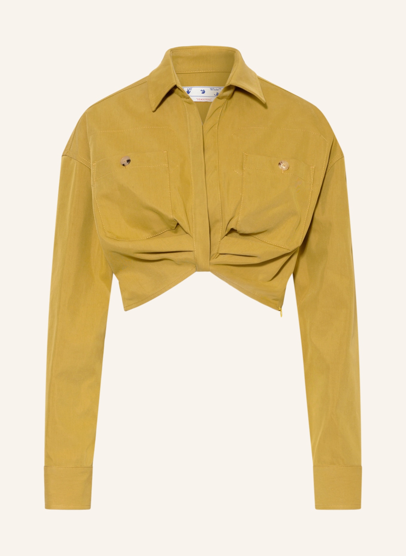 Off-White Cropped blouse, Color: DARK YELLOW (Image 1)