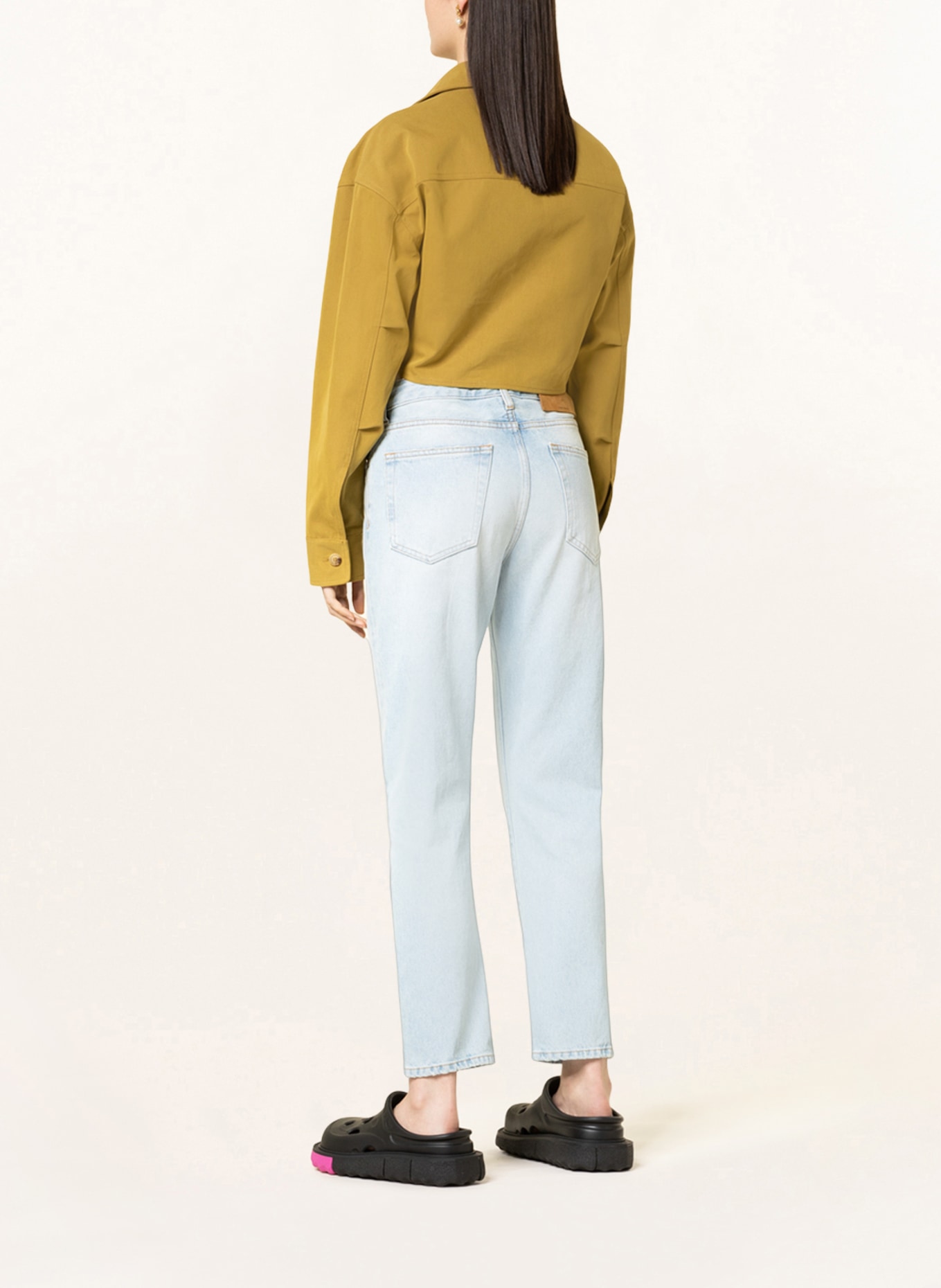 Off-White Cropped blouse, Color: DARK YELLOW (Image 3)