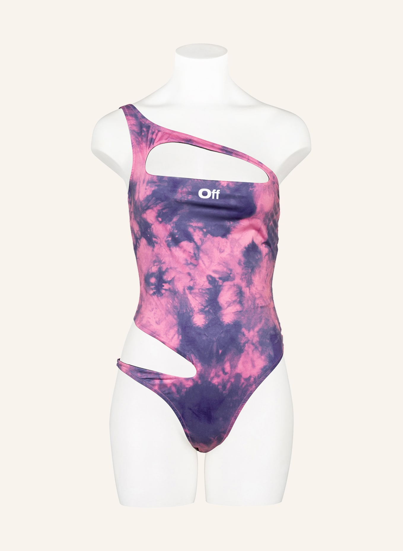Off-White One-shoulder swimsuit, Color: PINK/ PURPLE (Image 2)