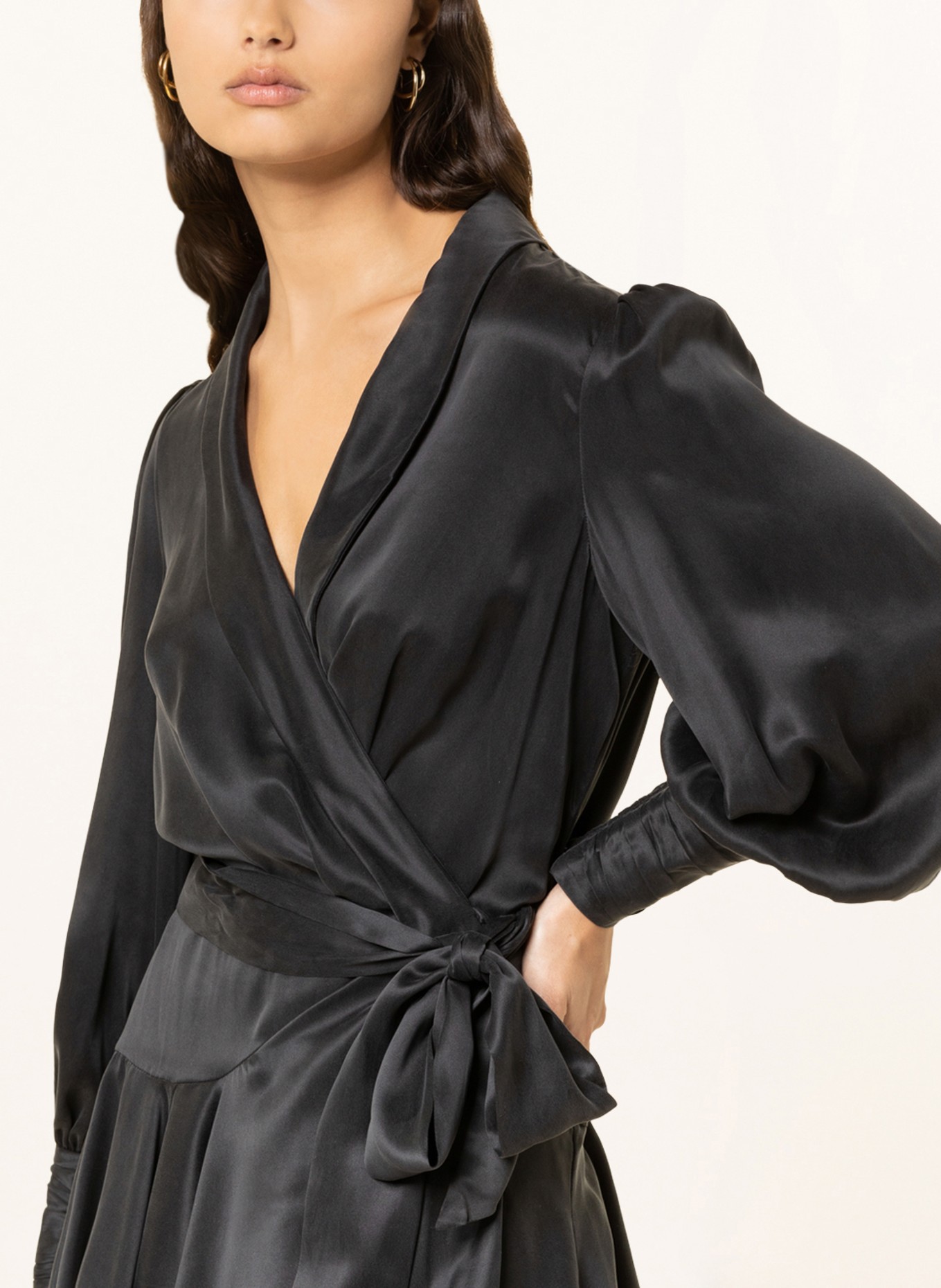 ZIMMERMANN Wrap dress made of silk, Color: BLACK (Image 4)