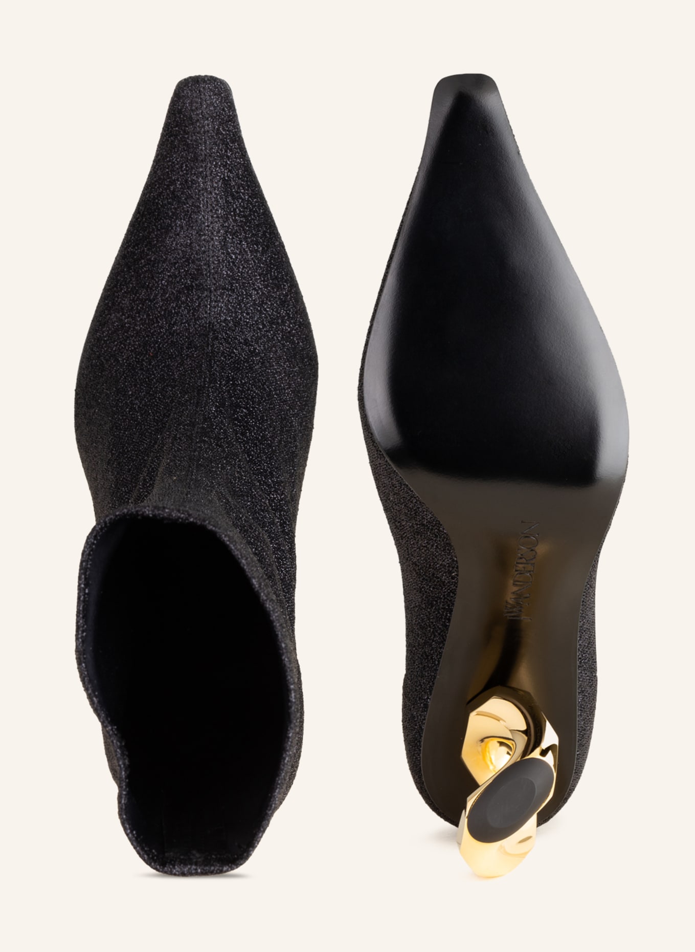 JW ANDERSON Kotníčkové boty s třpytivou přízí , Barva: ČERNÁ (Obrázek 5)