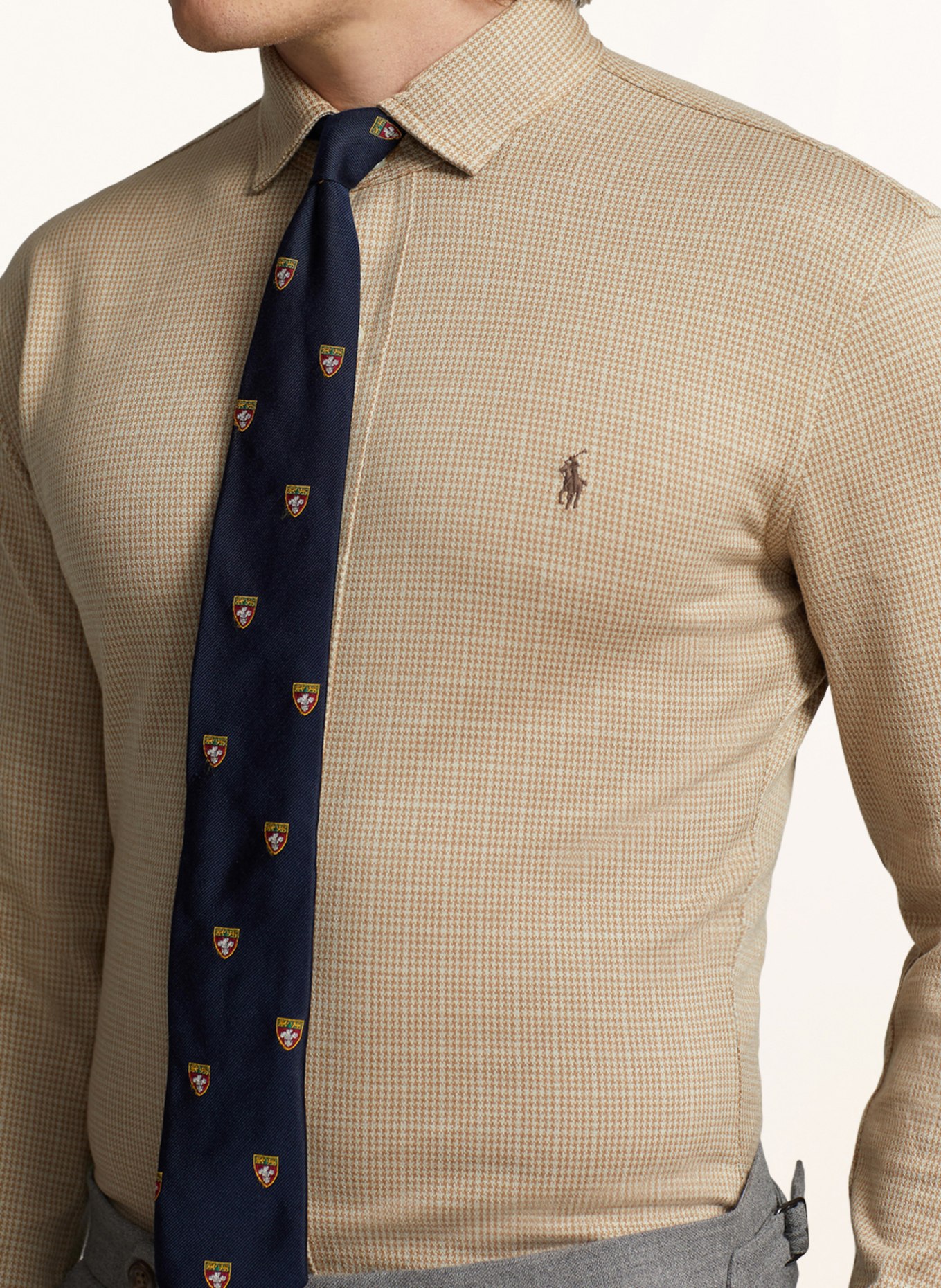 POLO RALPH LAUREN Jersey shirt regular fit, Color: BEIGE/ LIGHT BROWN (Image 4)
