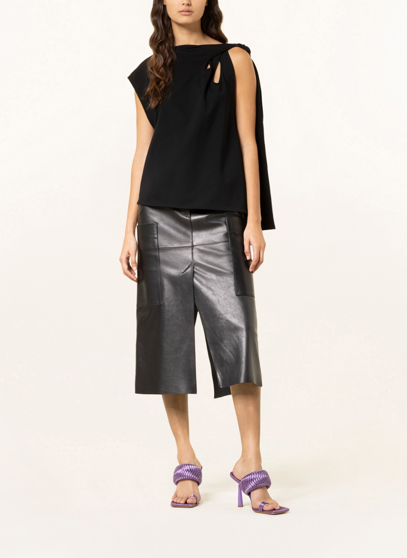 JW ANDERSON Top with cut-out, Color: BLACK (Image 2)