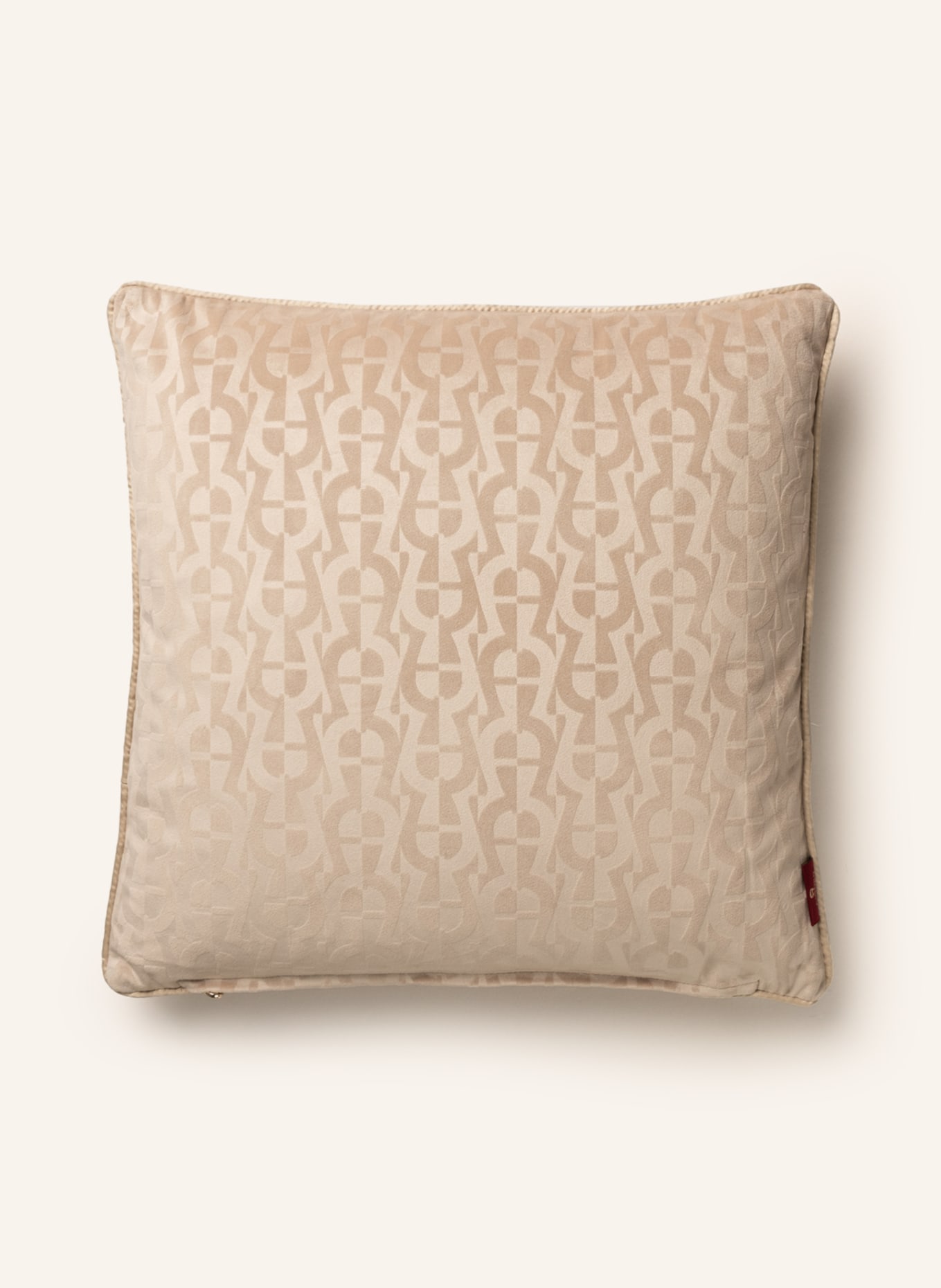 AIGNER Velvet decorative cushion cover PRIA, Color: BEIGE (Image 2)