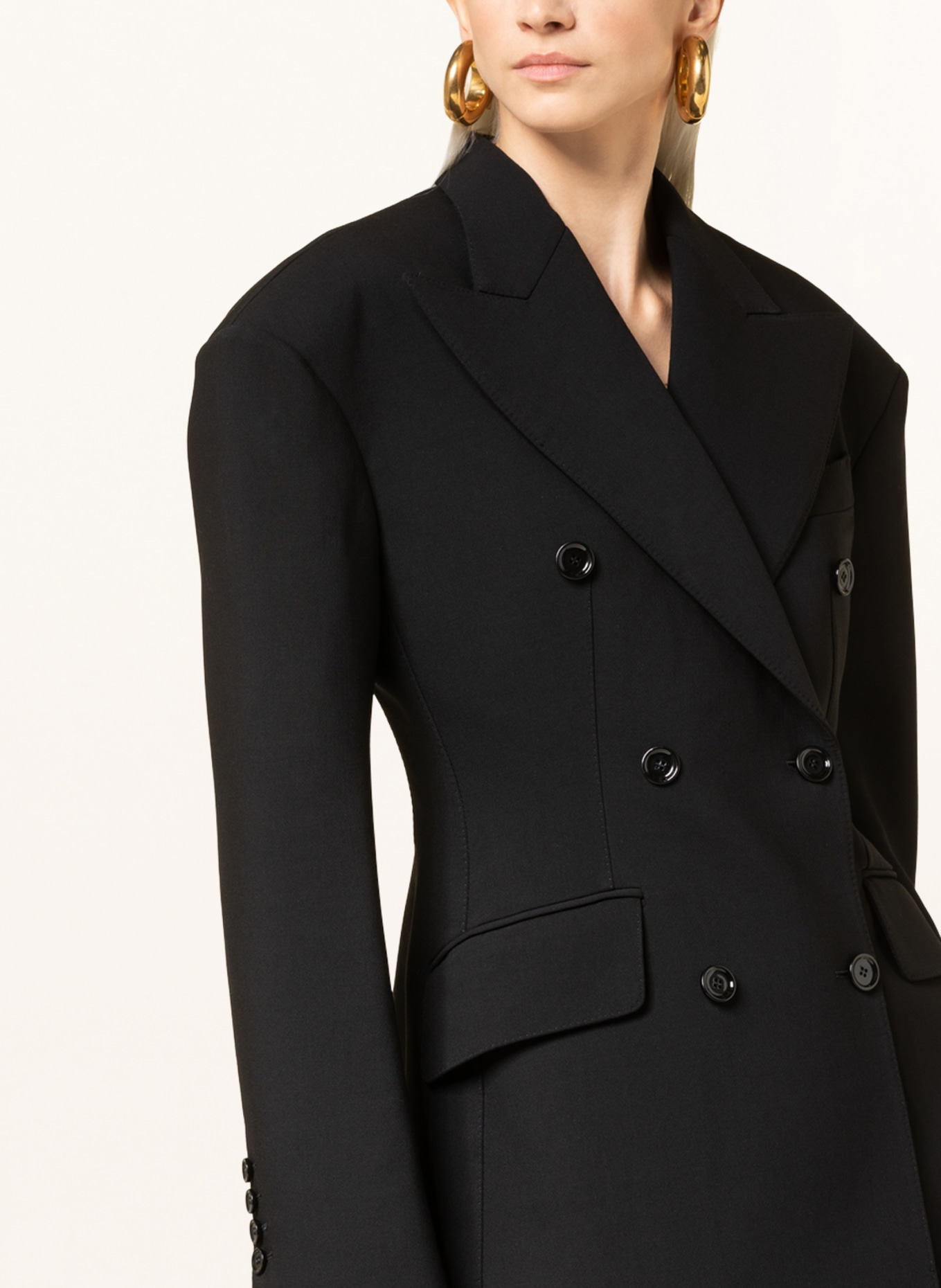 DOLCE & GABBANA Long blazer, Color: BLACK (Image 4)