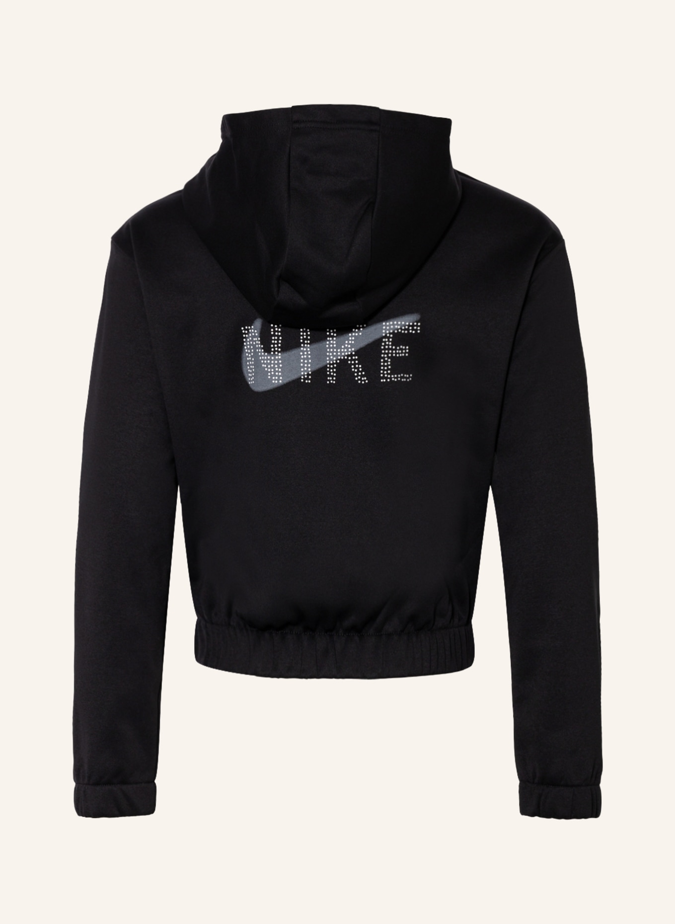 Nike Cropped-Sweatjacke THERMA-FIT, Farbe: SCHWARZ/ WEISS (Bild 2)
