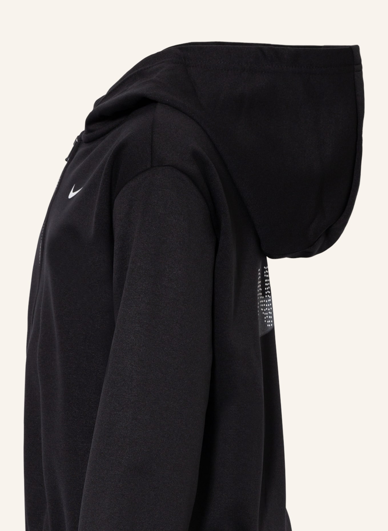 Nike Cropped-Sweatjacke THERMA-FIT, Farbe: SCHWARZ/ WEISS (Bild 4)