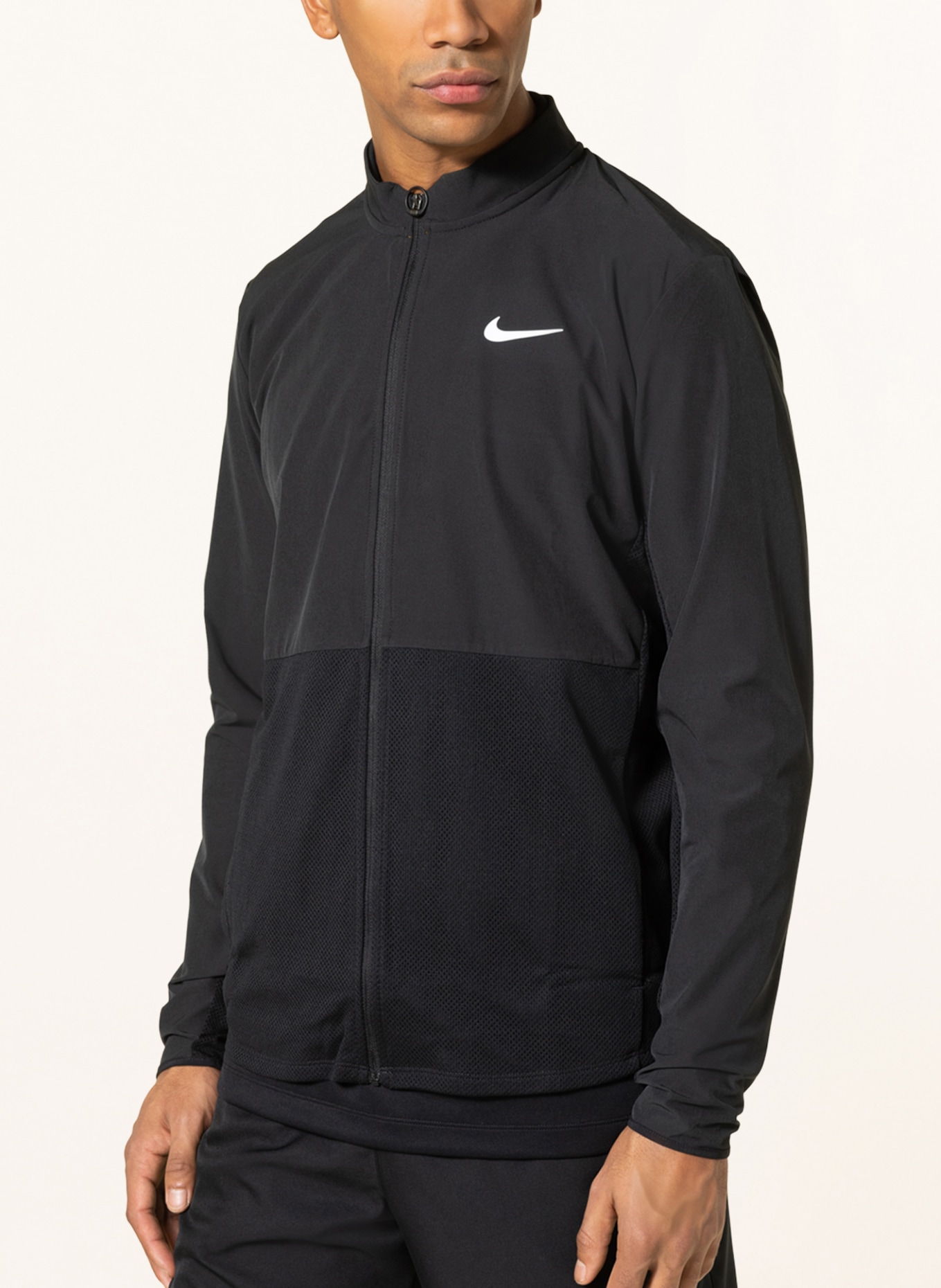 Nike Tennisjacke COURT ADVANTAGE mit Mesh, Farbe: SCHWARZ (Bild 4)
