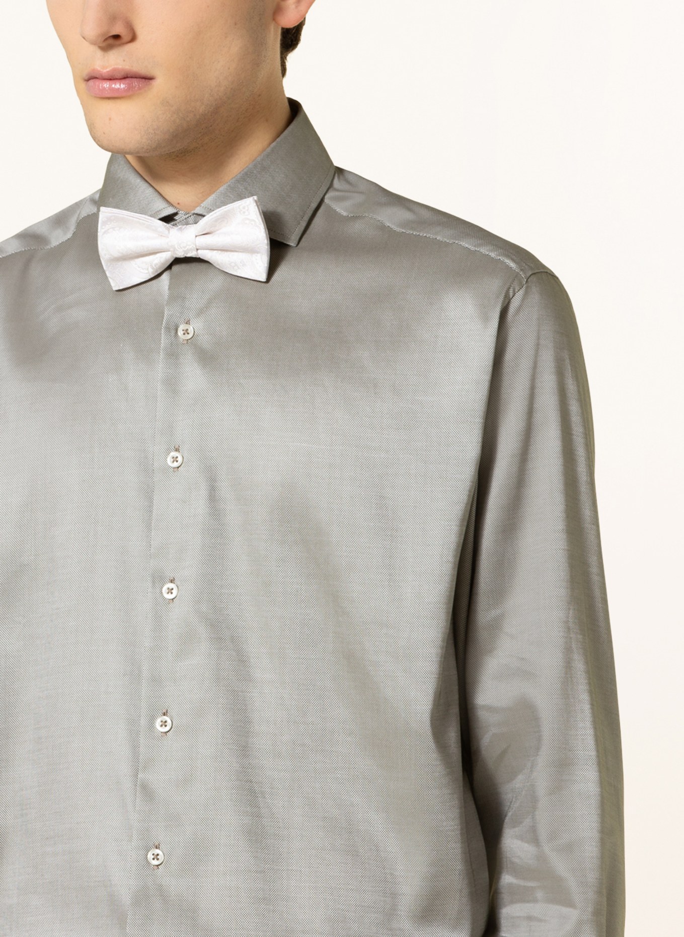 Prince BOWTIE Set: Bow tie and pocket handkerchief, Color: CREAM (Image 4)