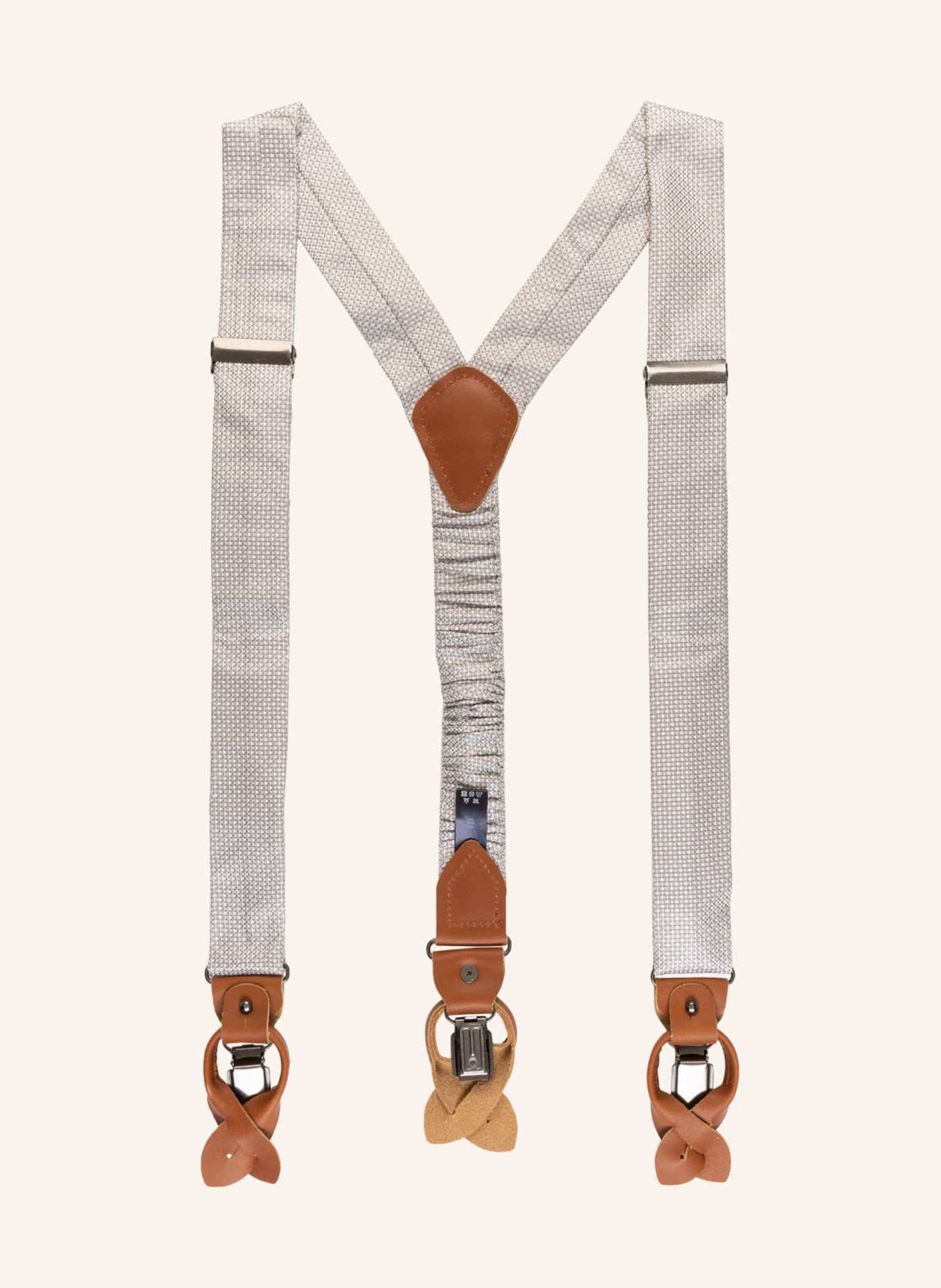 Prince BOWTIE Set: Suspenders and bow tie, Color: LIGHT GRAY (Image 2)