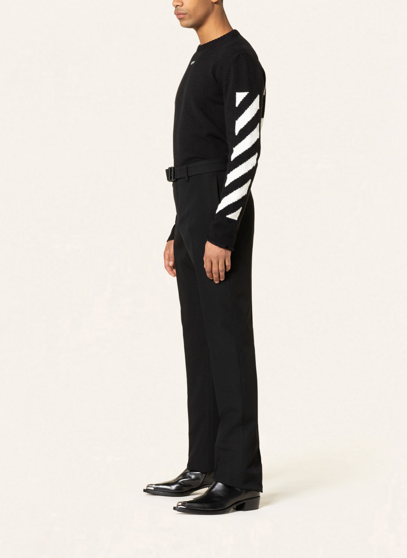 Off-White Chinos , Color: BLACK (Image 4)