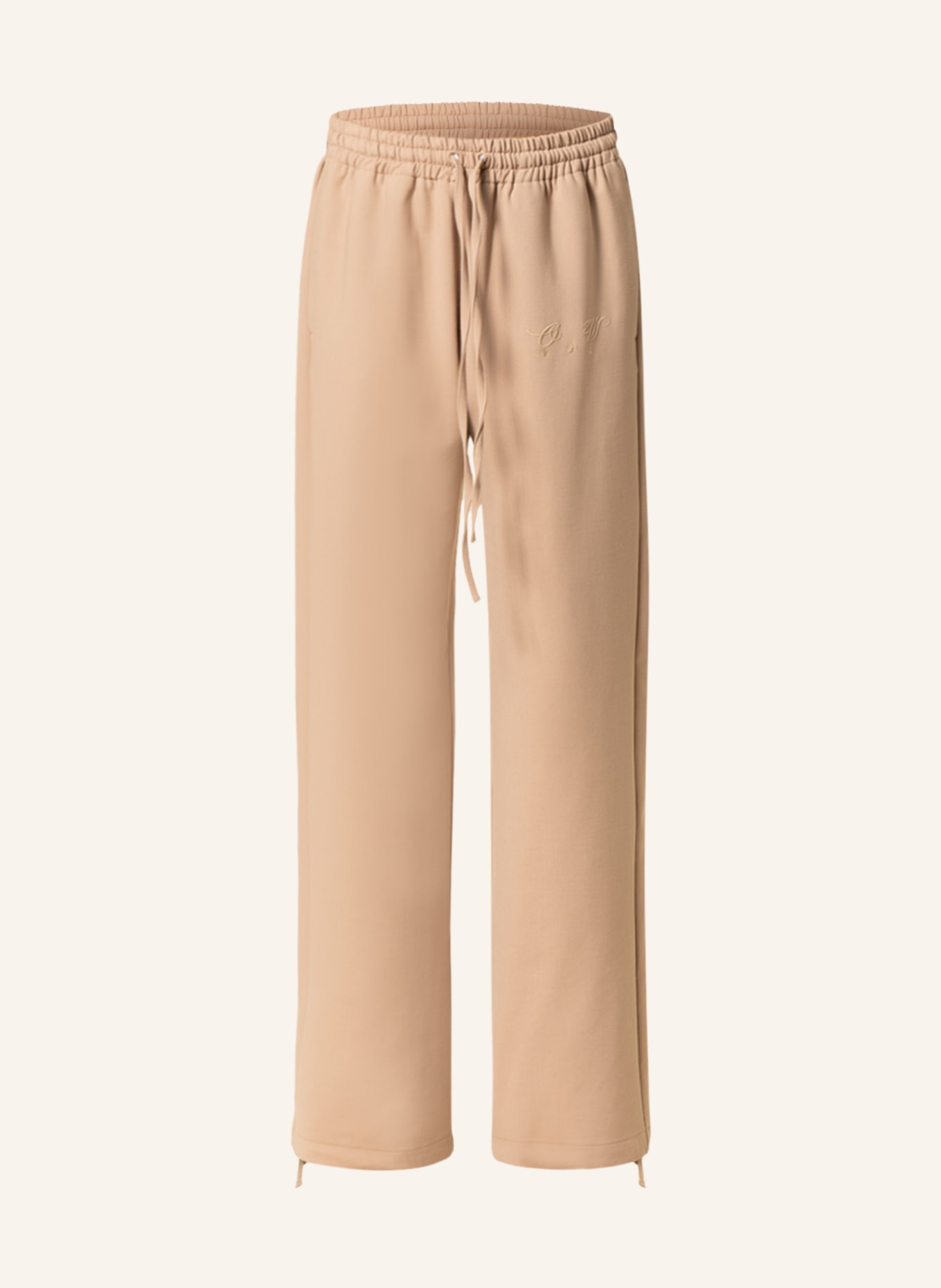 Off-White Spodnie w stylu dresowym regular fit, Kolor: CAMELOWY (Obrazek 1)