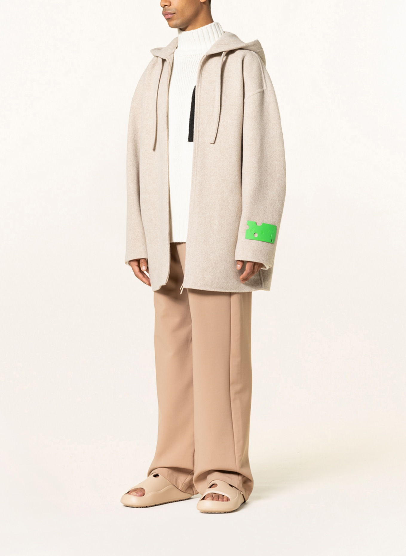 Off-White Spodnie w stylu dresowym regular fit, Kolor: CAMELOWY (Obrazek 2)