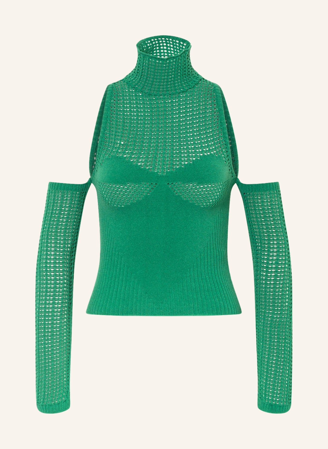 AMBUSH Cold-shoulder sweater, Color: GREEN (Image 1)