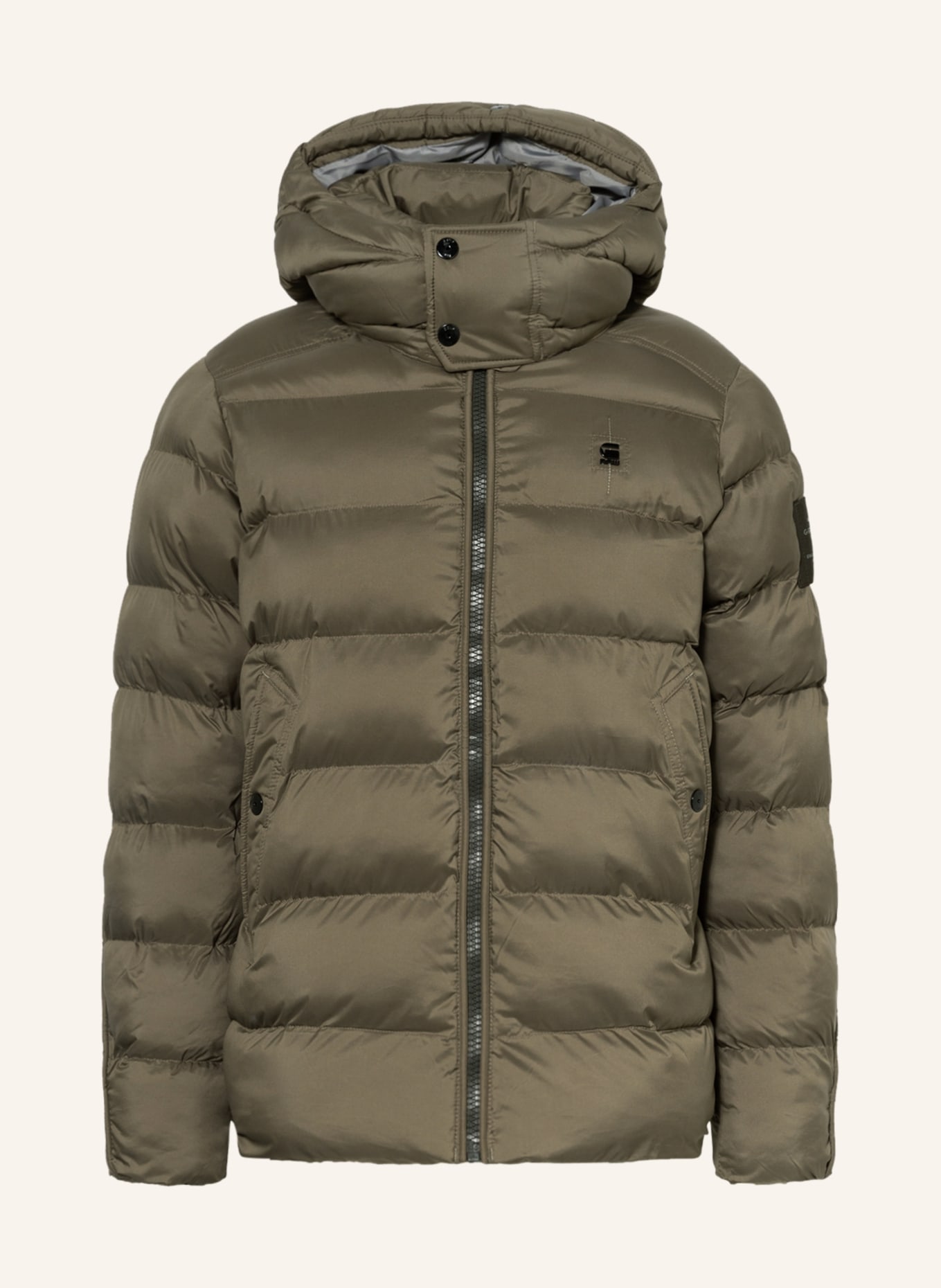G-Star Quilted jacket G-WHISTLER with detachable hood: KHAKI