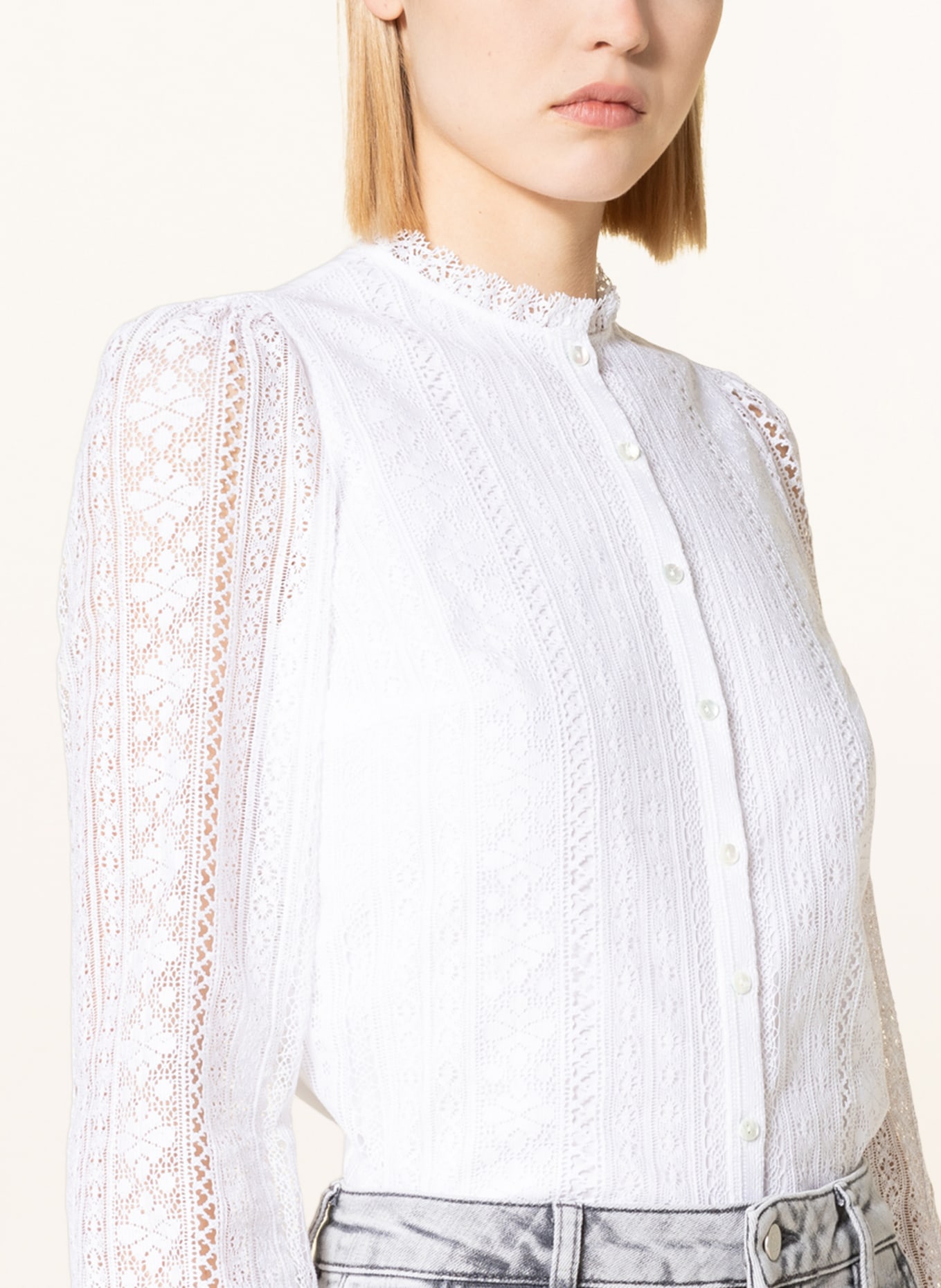 Gottseidank Trachten blouse MARLENE in lace, Color: WHITE (Image 4)