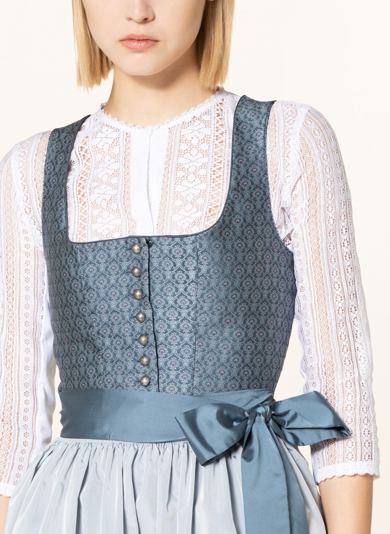 Gottseidank Dirndl blouse VIKTORIA made of lace, Color: WHITE (Image 3)