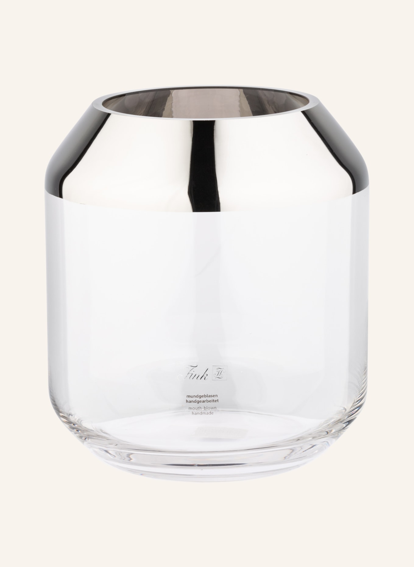 Fink Tealight holder SMILLA, Color: WHITE/ PLATINUM (Image 1)