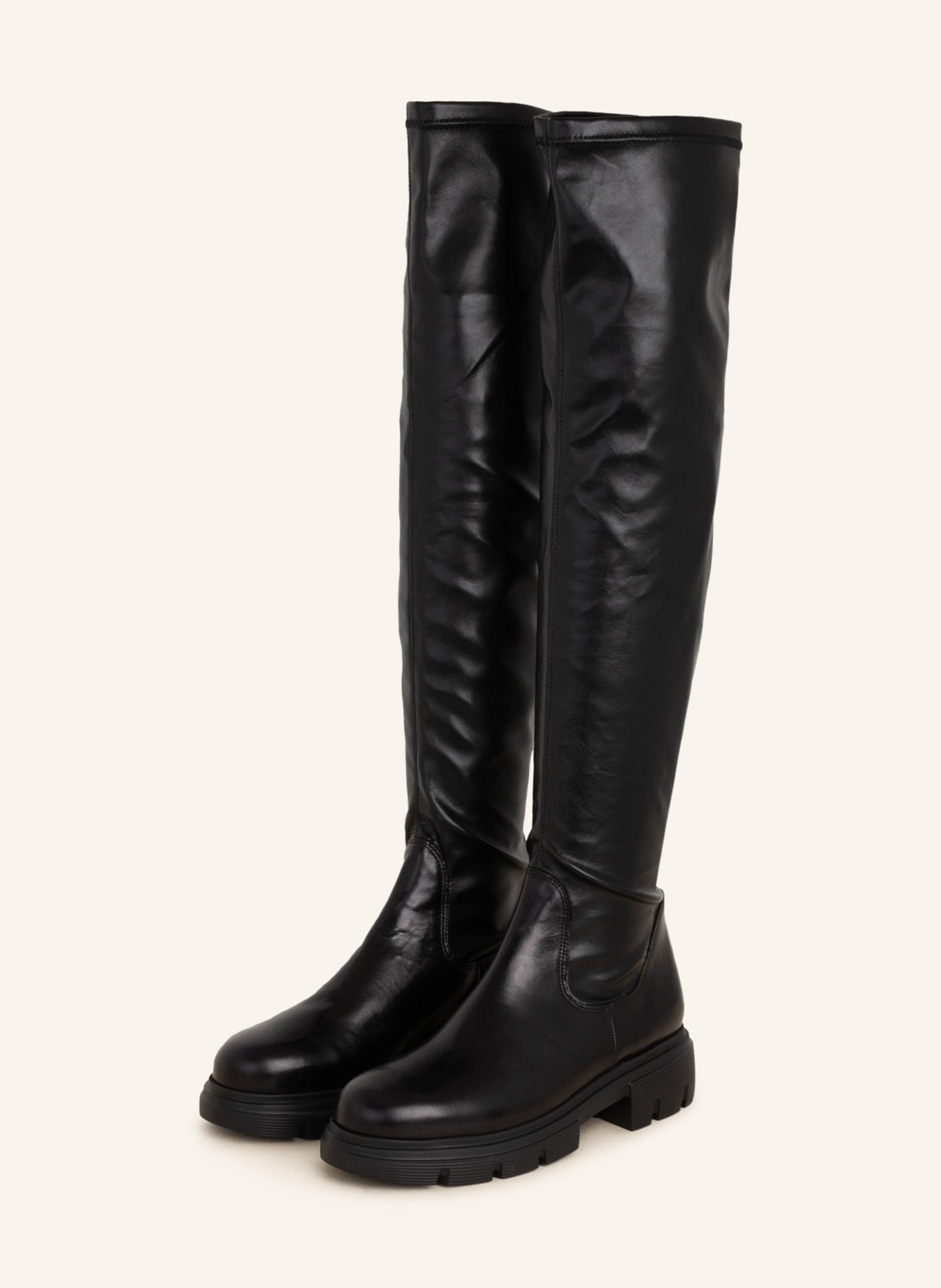 paul green Over the knee boots, Color: BLACK (Image 1)