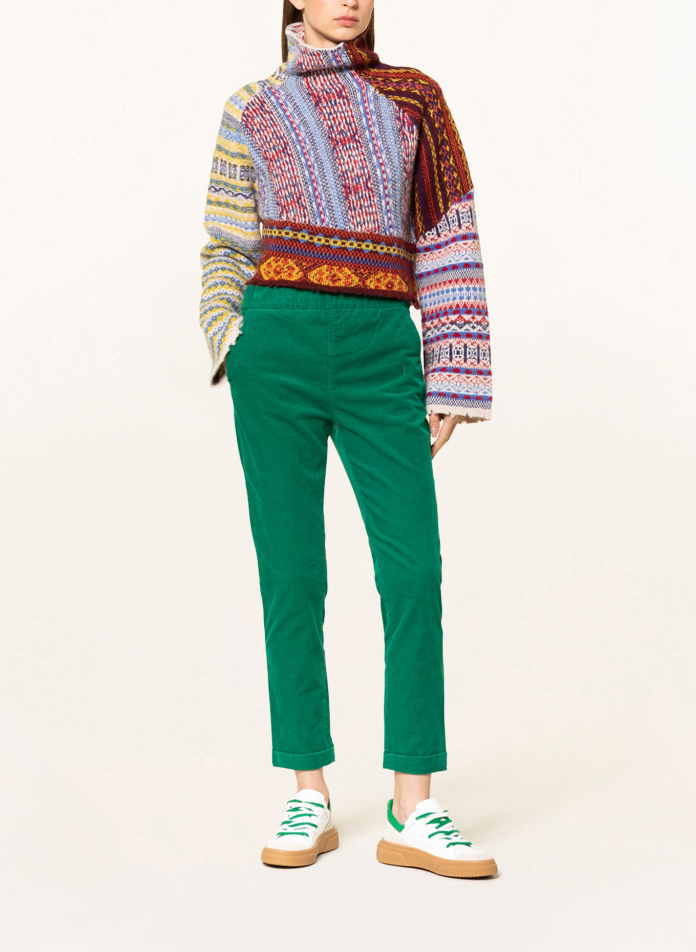 MAC DAYDREAM Spodnie sztruksowe BEAUTY, Kolor: ZIELONY (Obrazek 2)