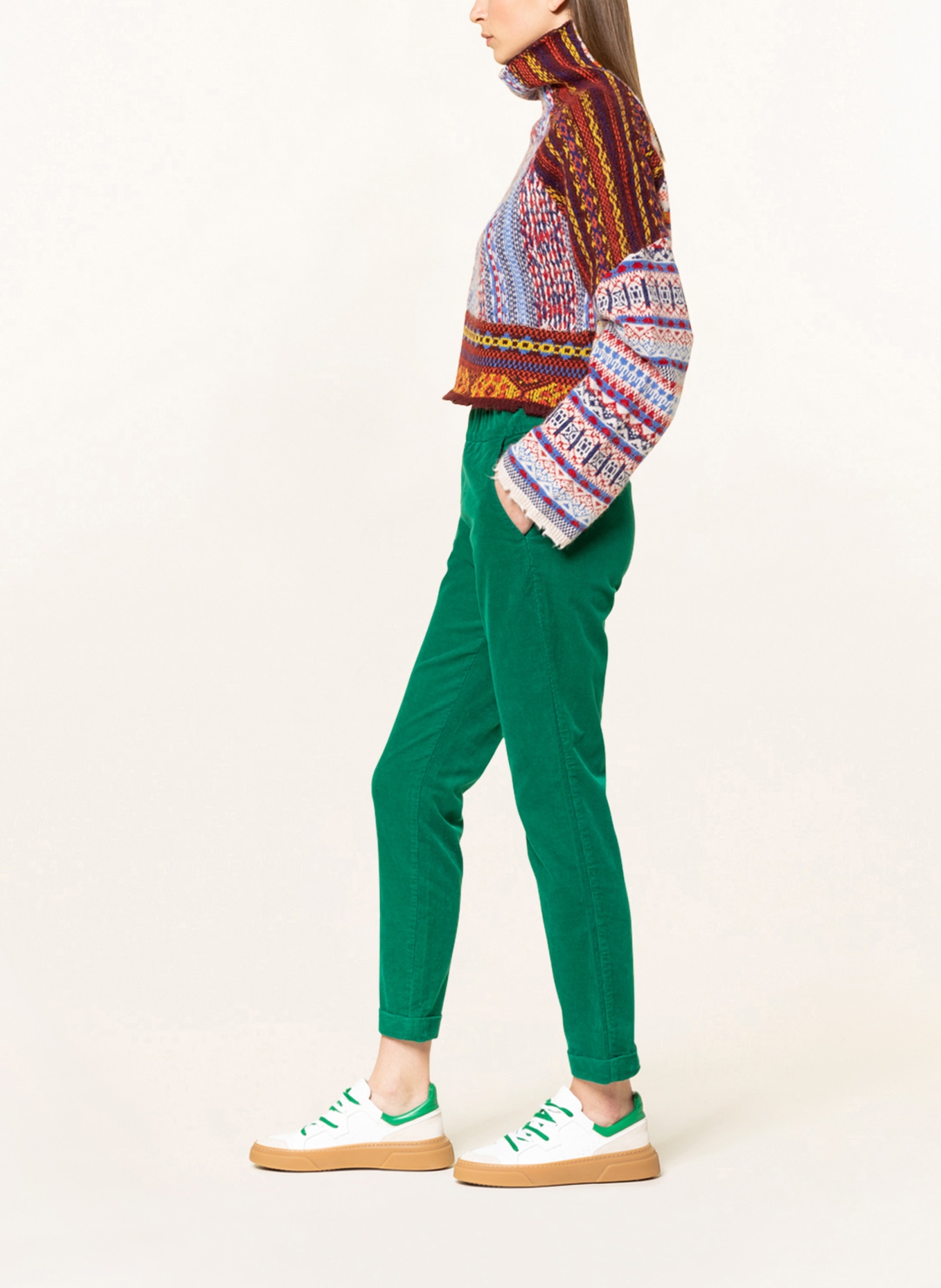 MAC DAYDREAM Spodnie sztruksowe BEAUTY, Kolor: ZIELONY (Obrazek 4)