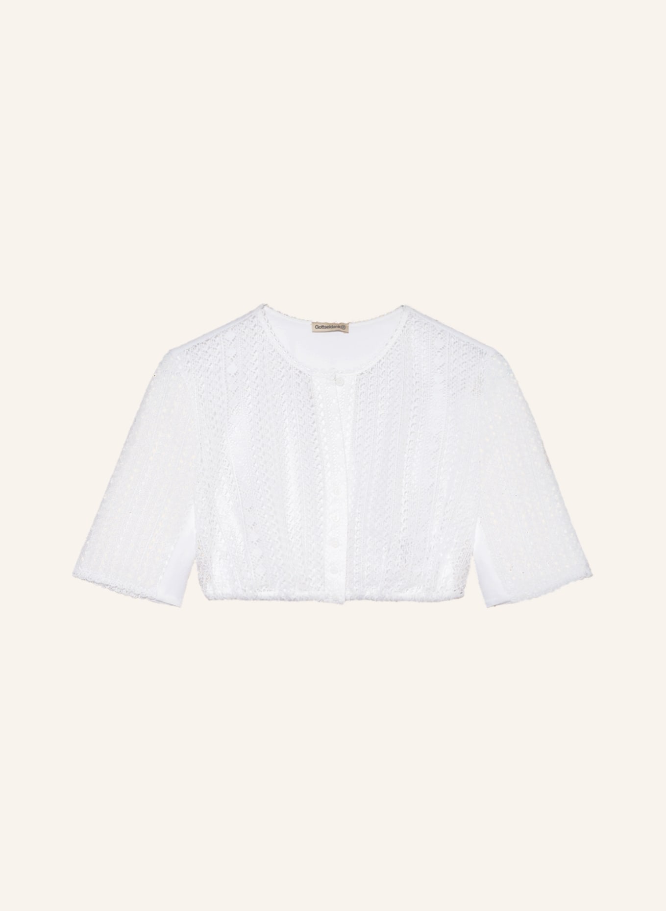 Gottseidank Dirndl blouse VIKTORIA made of lace , Color: WHITE (Image 1)