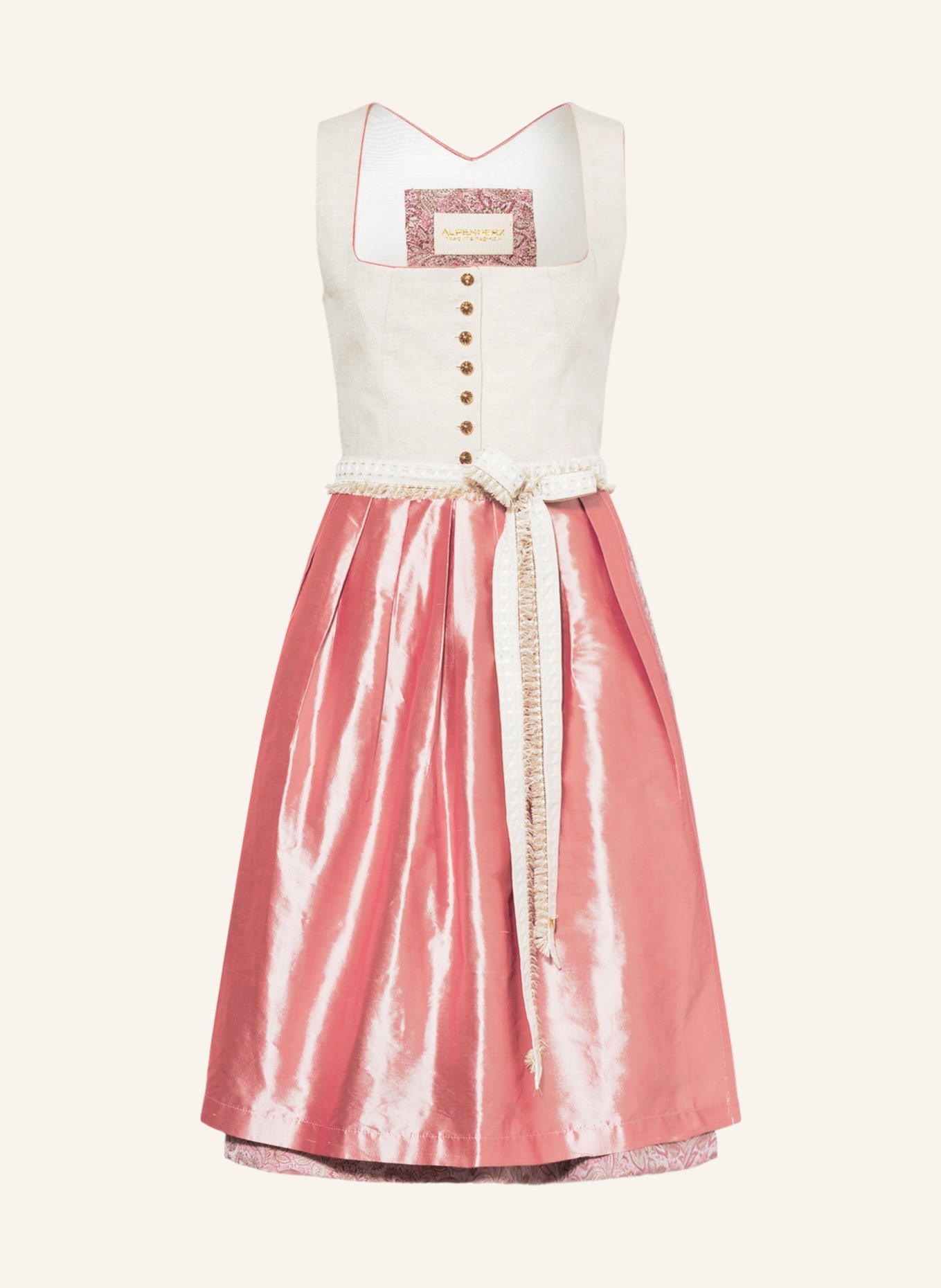 AlpenHERZ Sukienka bawarska VALENTINA, Kolor: KREMOWY/ BLADORÓŻOWY (Obrazek 1)