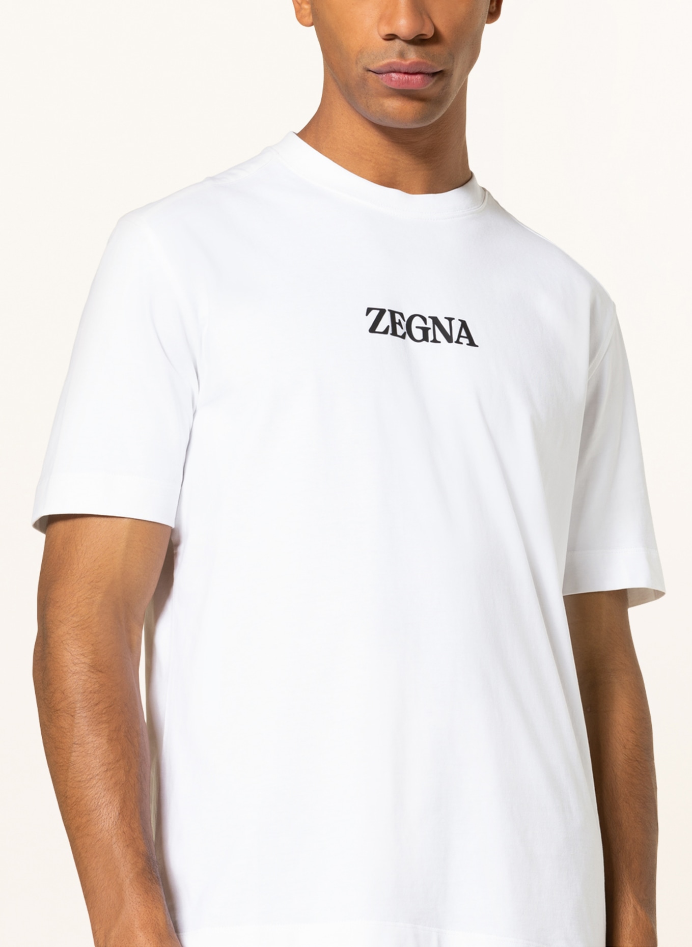 ZEGNA T-shirt , Kolor: ECRU/ CZARNY (Obrazek 4)