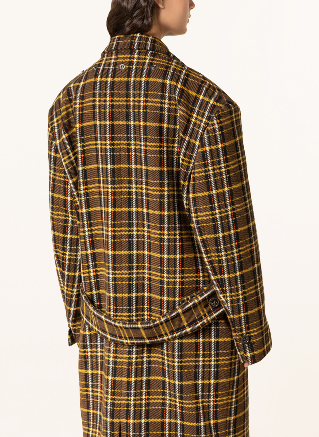 DSQUARED2 Mantel mit Kunstfell und abnehmbarer Kapuze, Farbe: SCHWARZ/ BRAUN/ GELB (Bild 6)