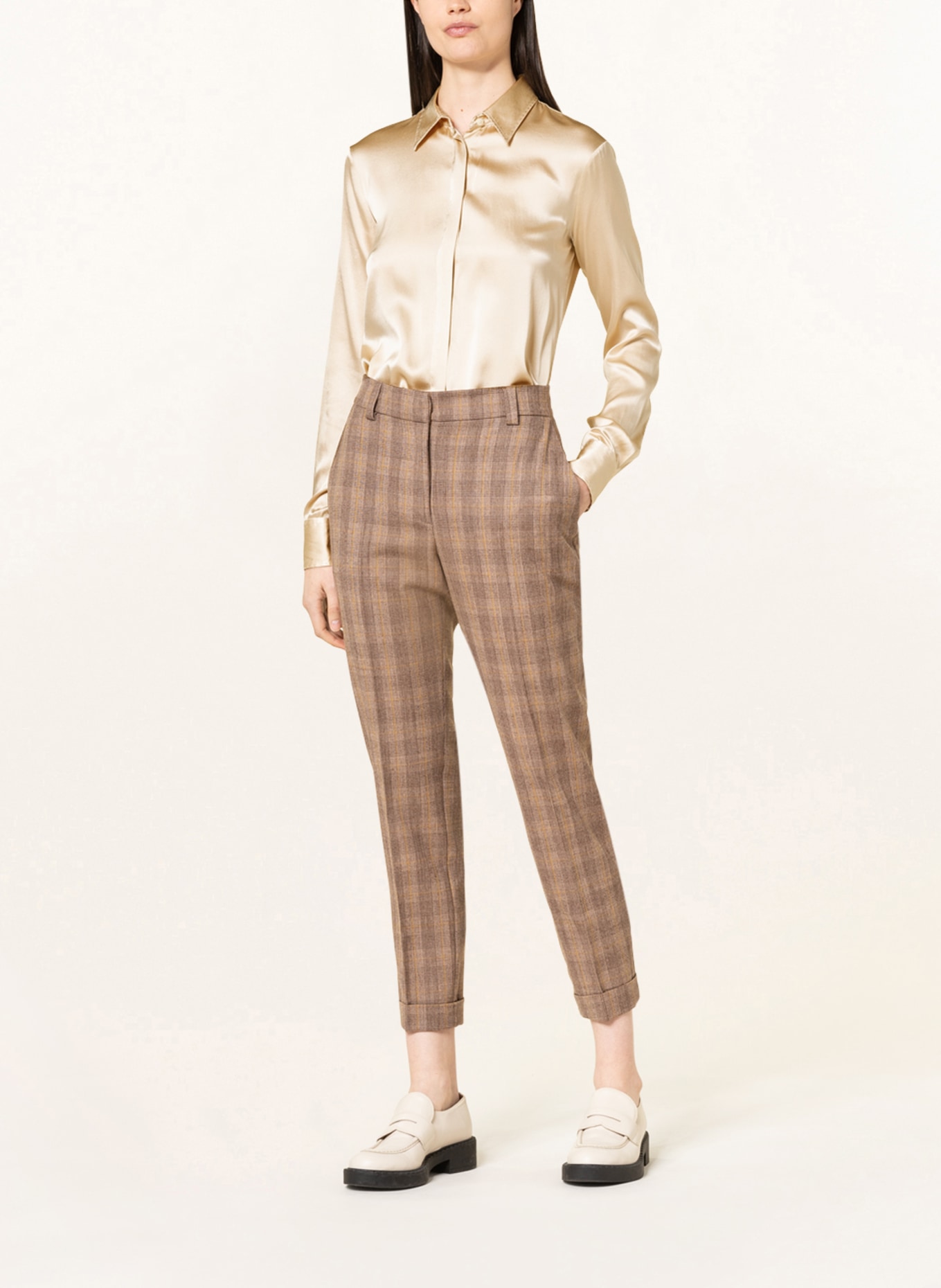 ANTONELLI firenze Trousers SHARON, Color: CAMEL/ DARK BROWN/ DARK YELLOW (Image 2)