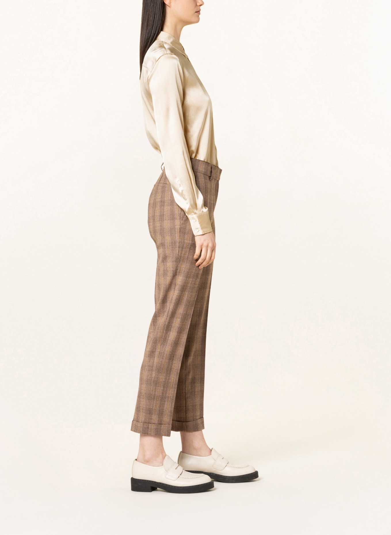 ANTONELLI firenze Trousers SHARON, Color: CAMEL/ DARK BROWN/ DARK YELLOW (Image 4)