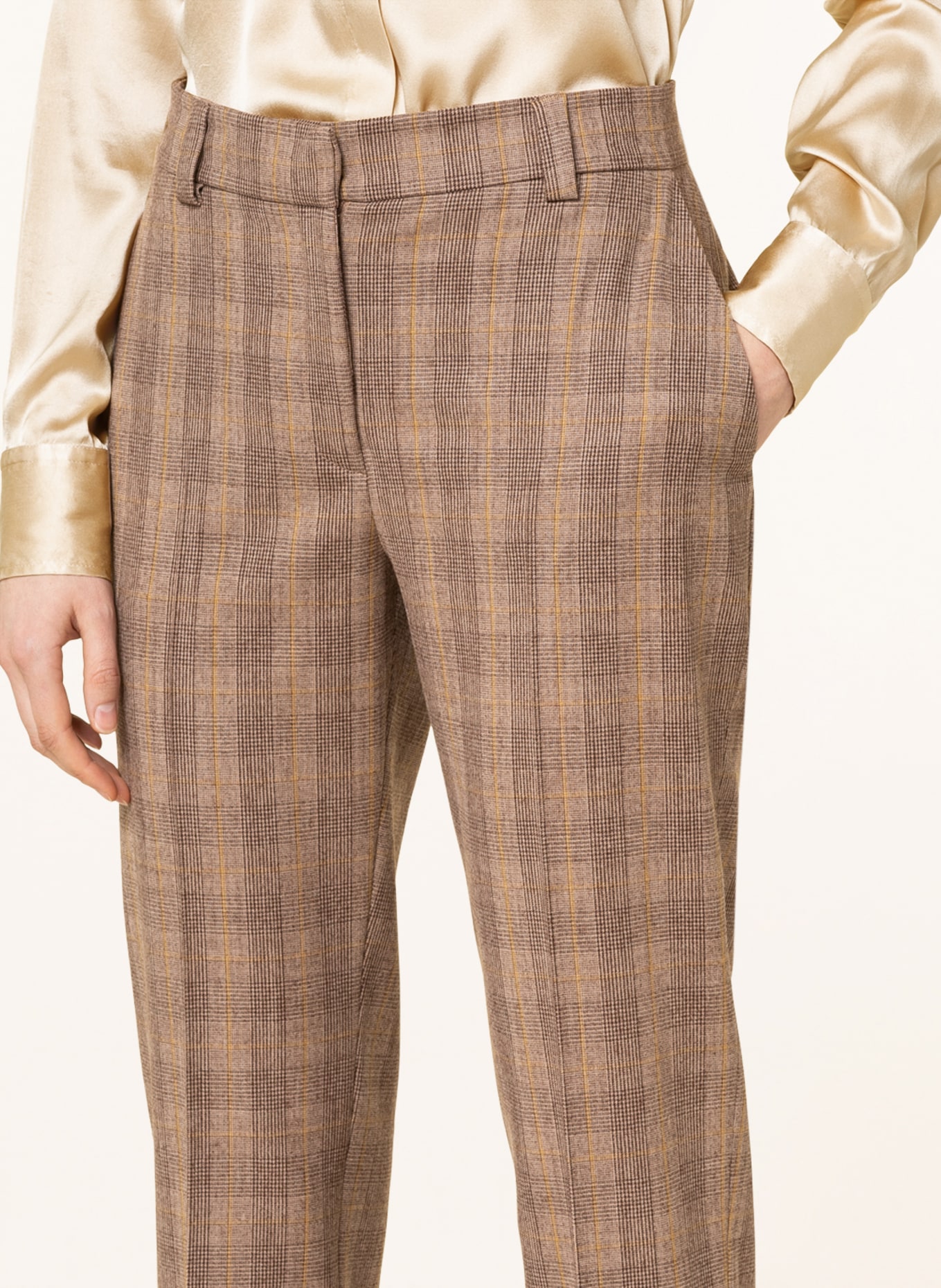 ANTONELLI firenze Trousers SHARON, Color: CAMEL/ DARK BROWN/ DARK YELLOW (Image 5)