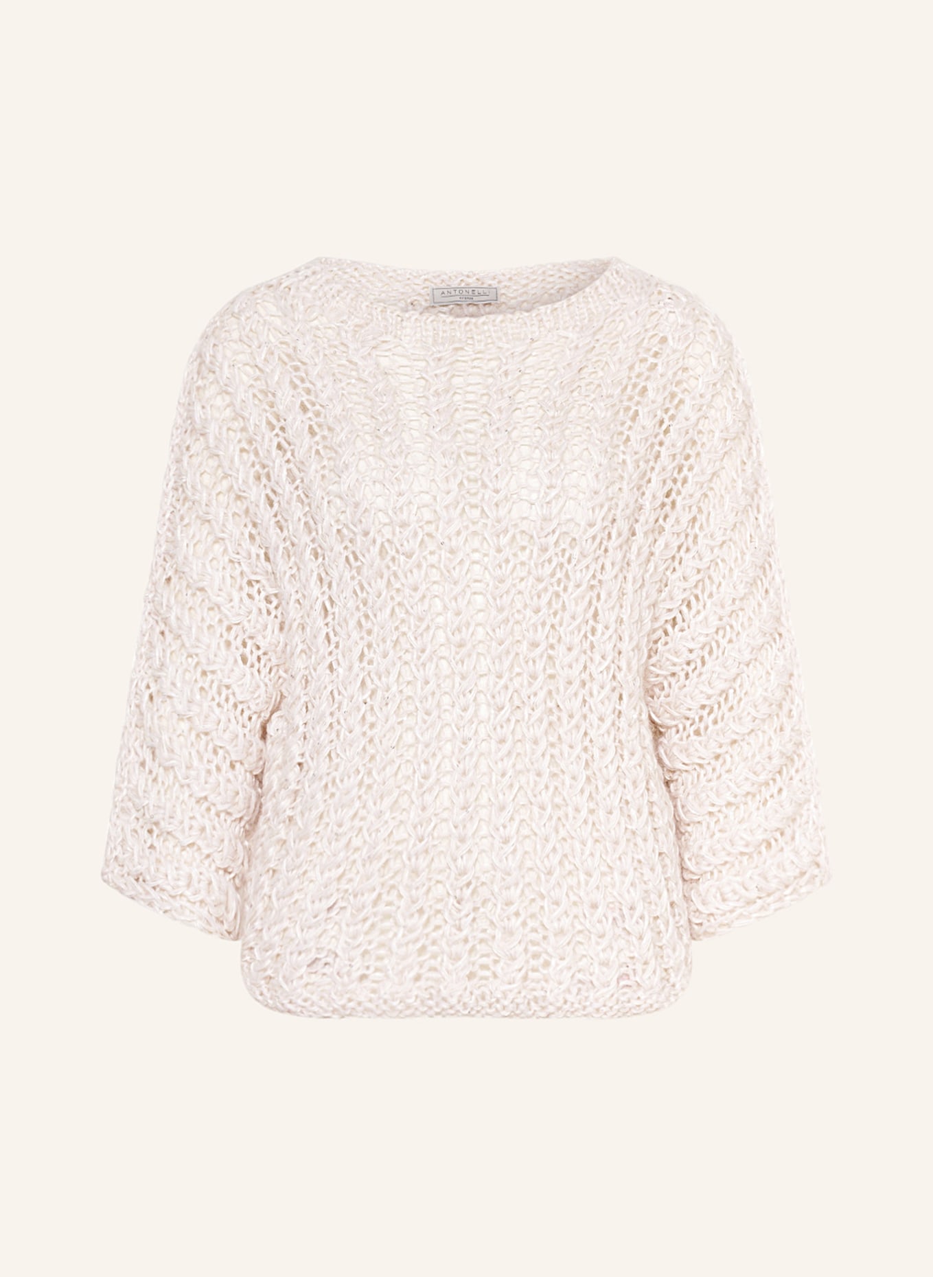 ANTONELLI firenze Sweater RAY with sequins and 3/4 sleeves, Color: WHITE (Image 1)
