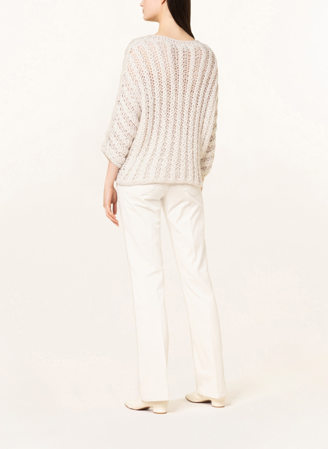 ANTONELLI firenze Sweater RAY with sequins and 3/4 sleeves, Color: WHITE (Image 3)