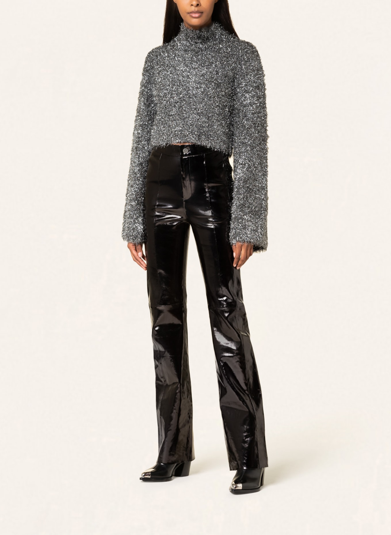 GESTUZ Leather pants GOCHA, Color: BLACK (Image 2)