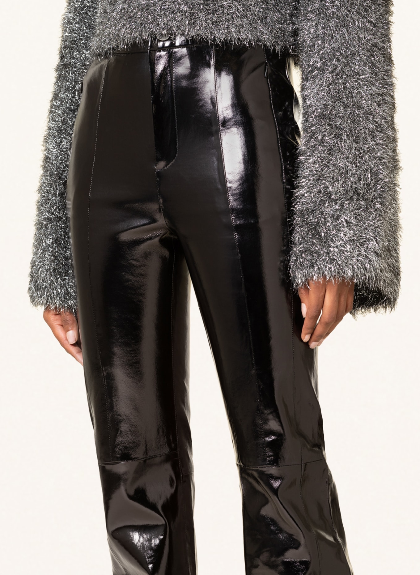 GESTUZ Leather pants GOCHA, Color: BLACK (Image 5)