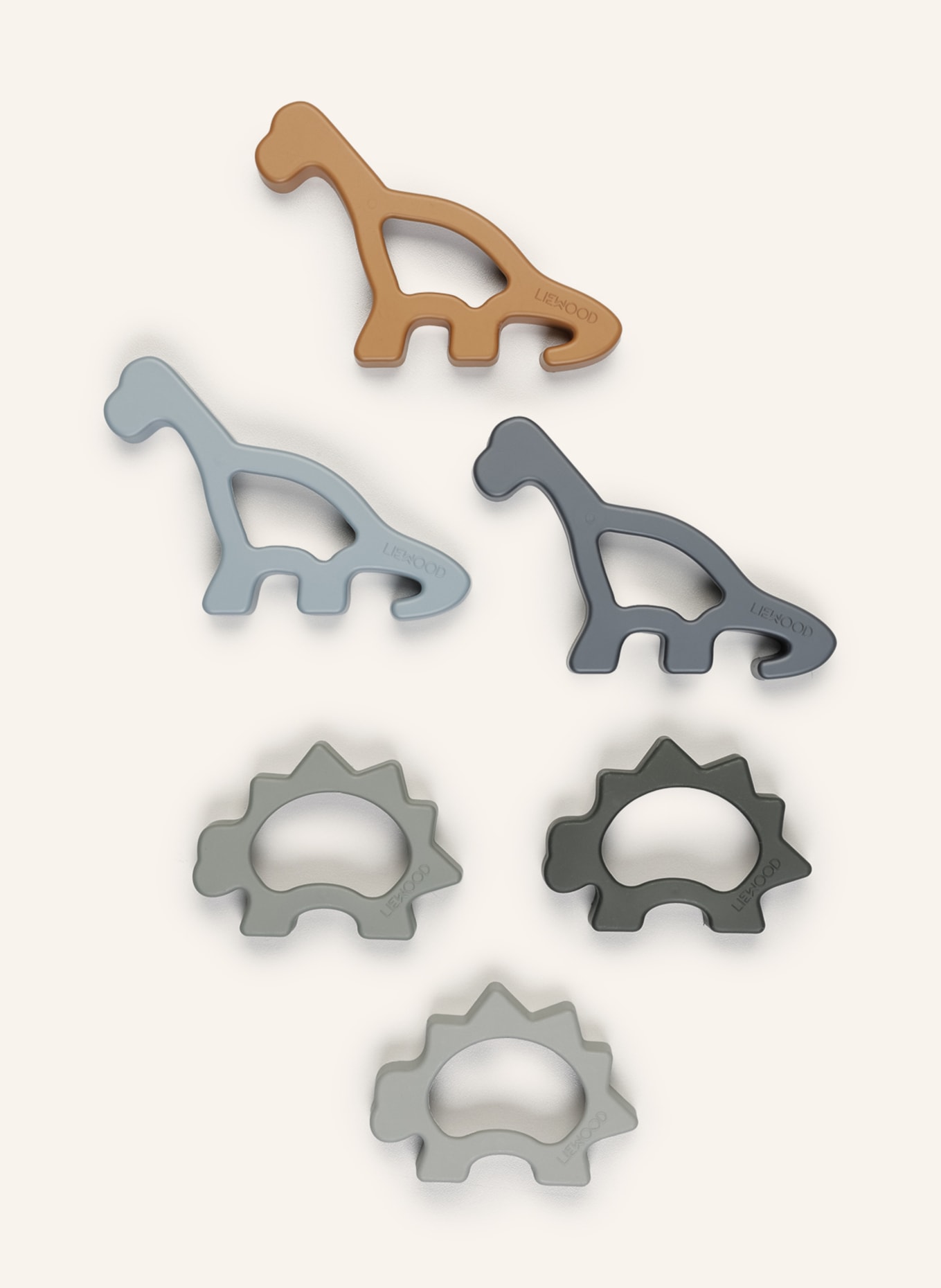 LIEWOOD 6er-Set Keksformen SVEND: DUNKELGRÜN / GRAU / BLAU
