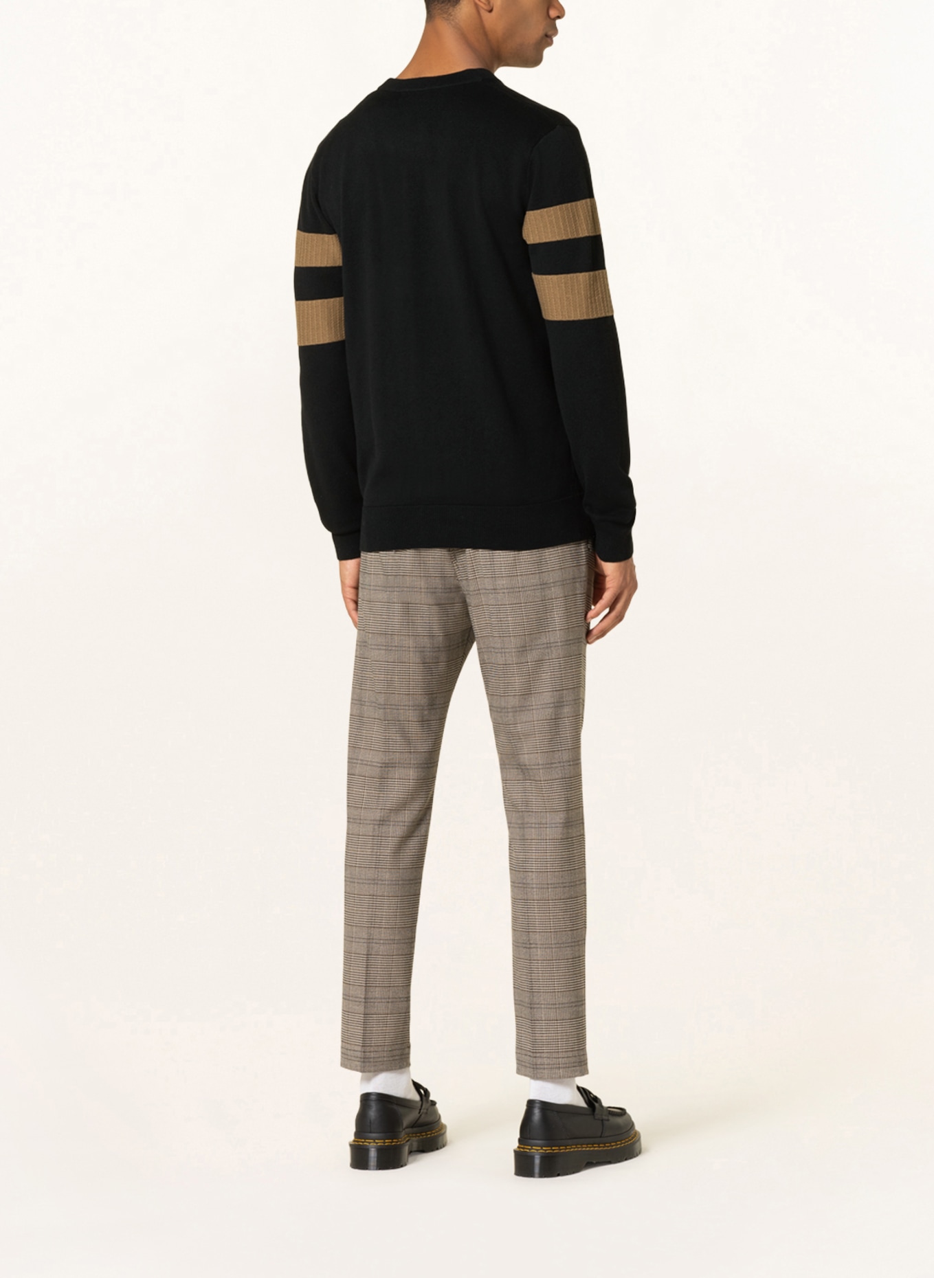 FRED PERRY Cardigan, Color: BLACK/ CAMEL (Image 3)