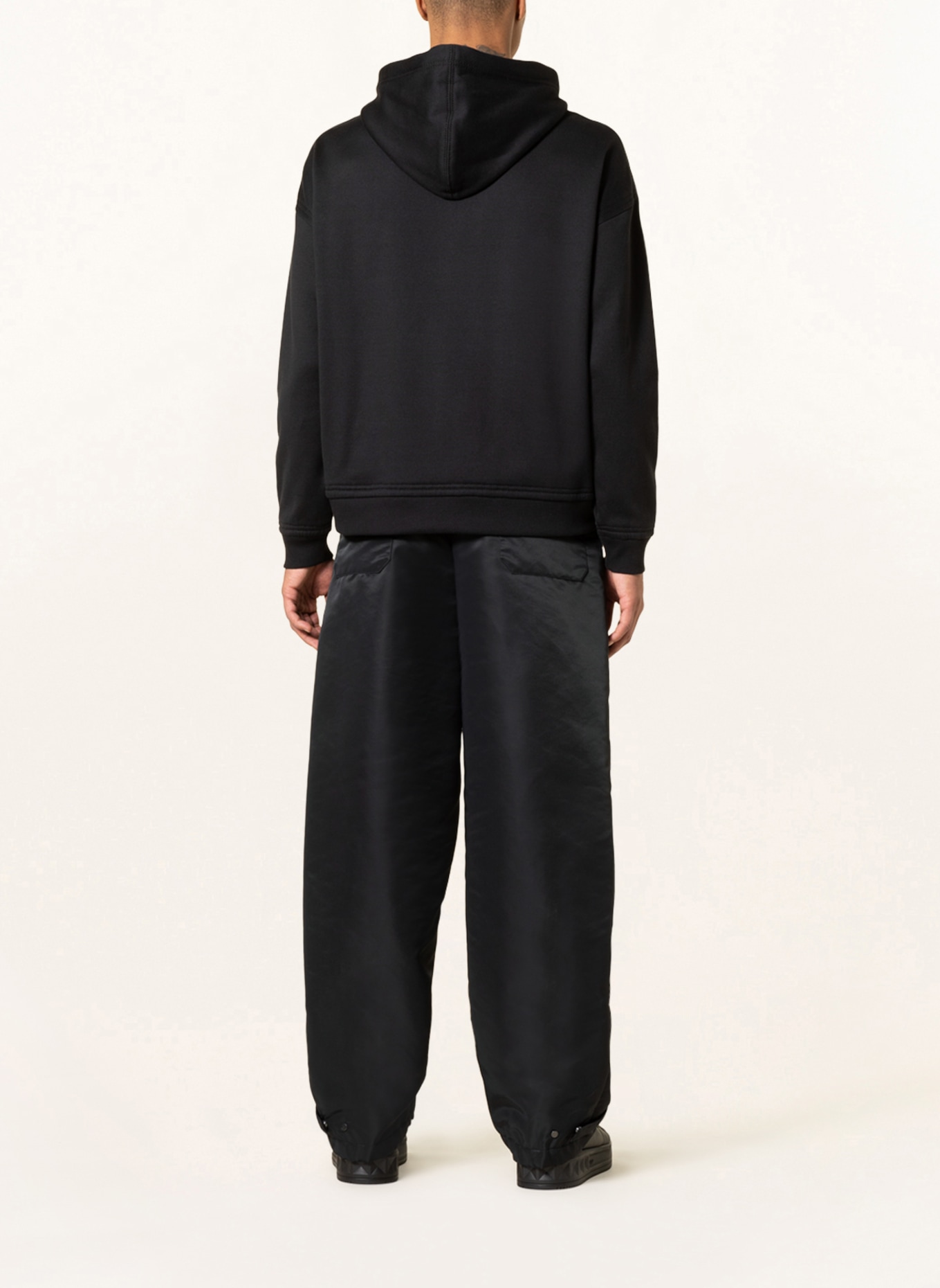 VALENTINO Hoodie in mixed materials , Color: BLACK (Image 3)